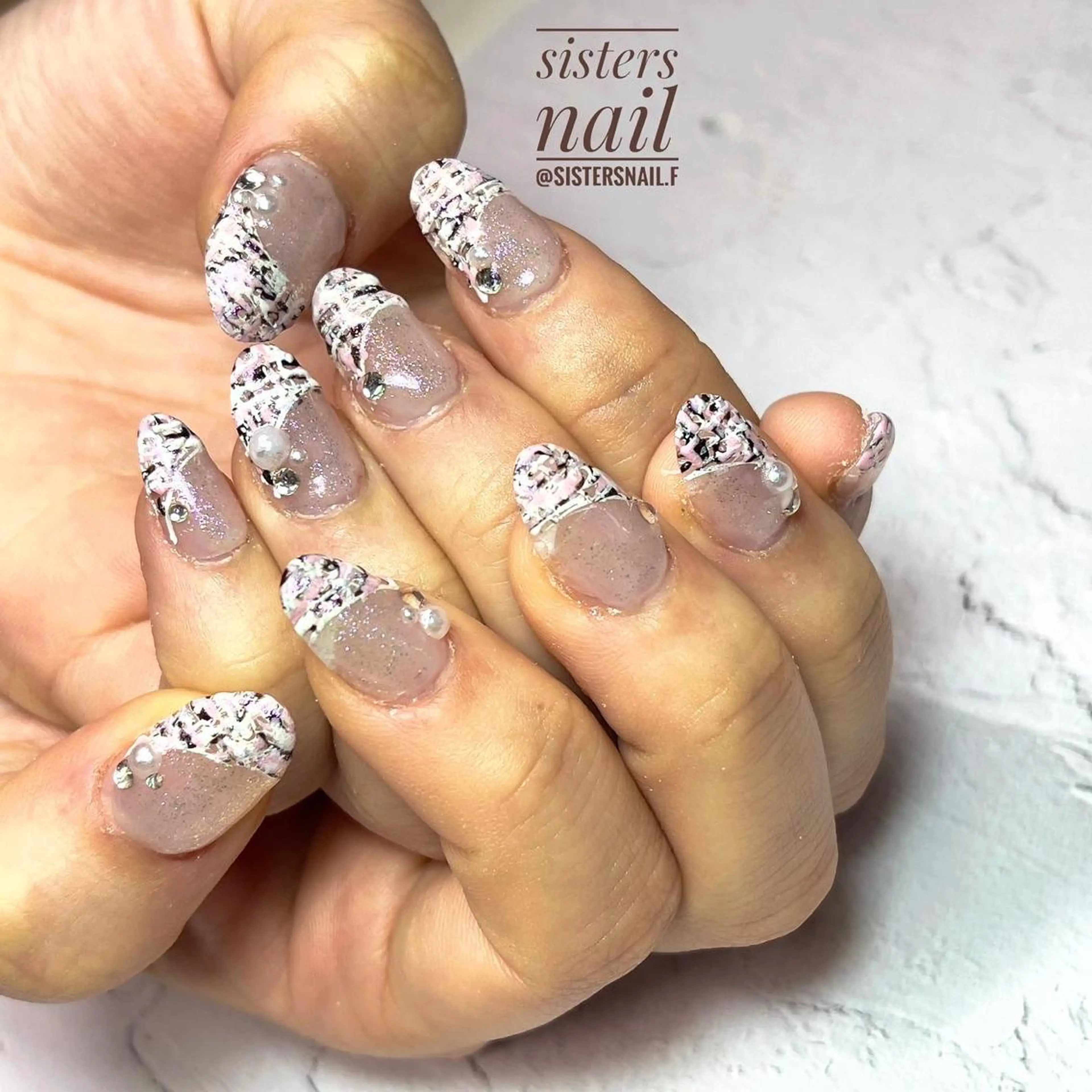 ネイル アートネイル 入学式 フレンチネイル 卒業式 マグネットネイル sisters nail.fのネイルデザイン