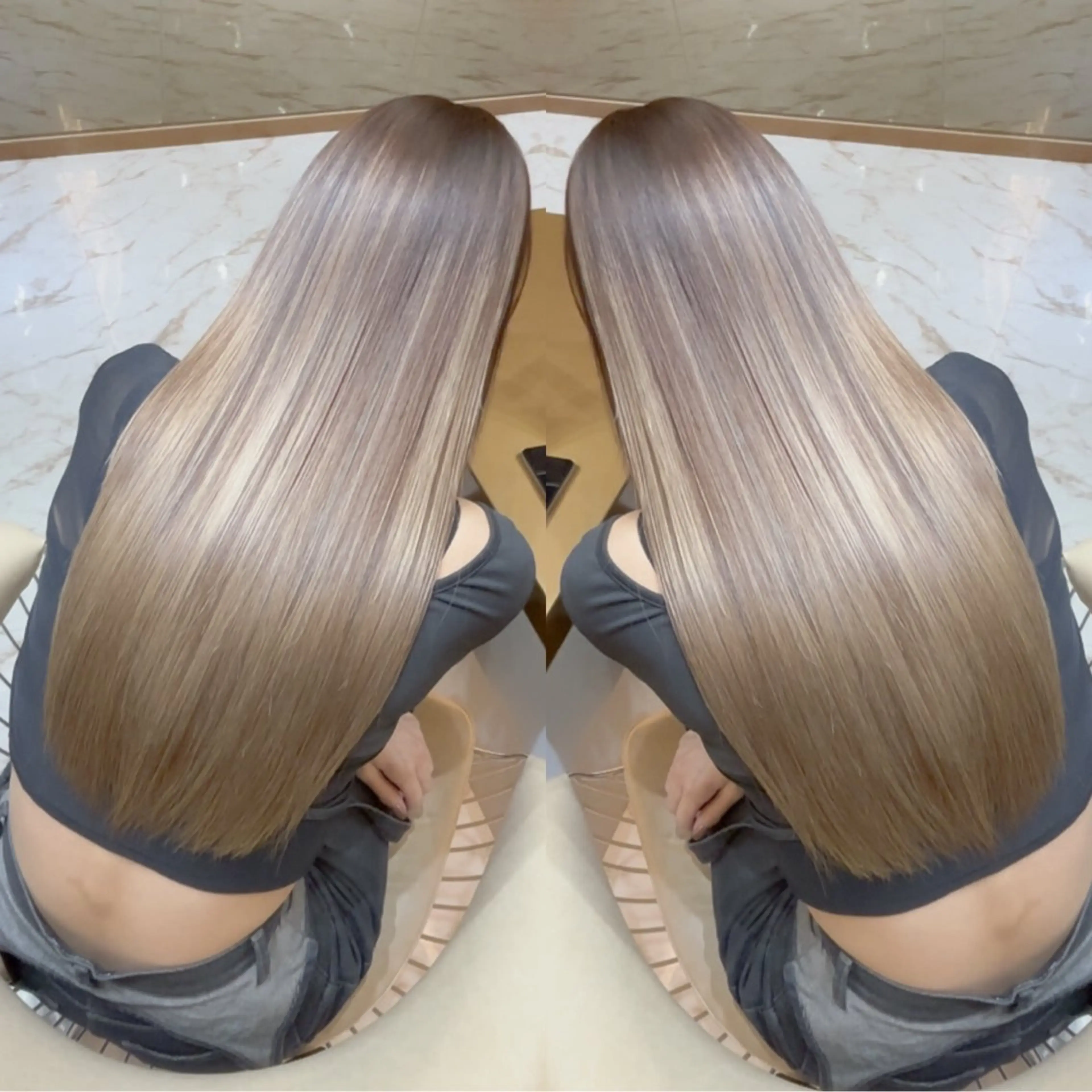 セミロング カラー パーマ ヘアアレンジ メンズ カット トリートメント ✨美髪矯正×髪質改善 🍎カイト🍎渋谷のヘアスタイル