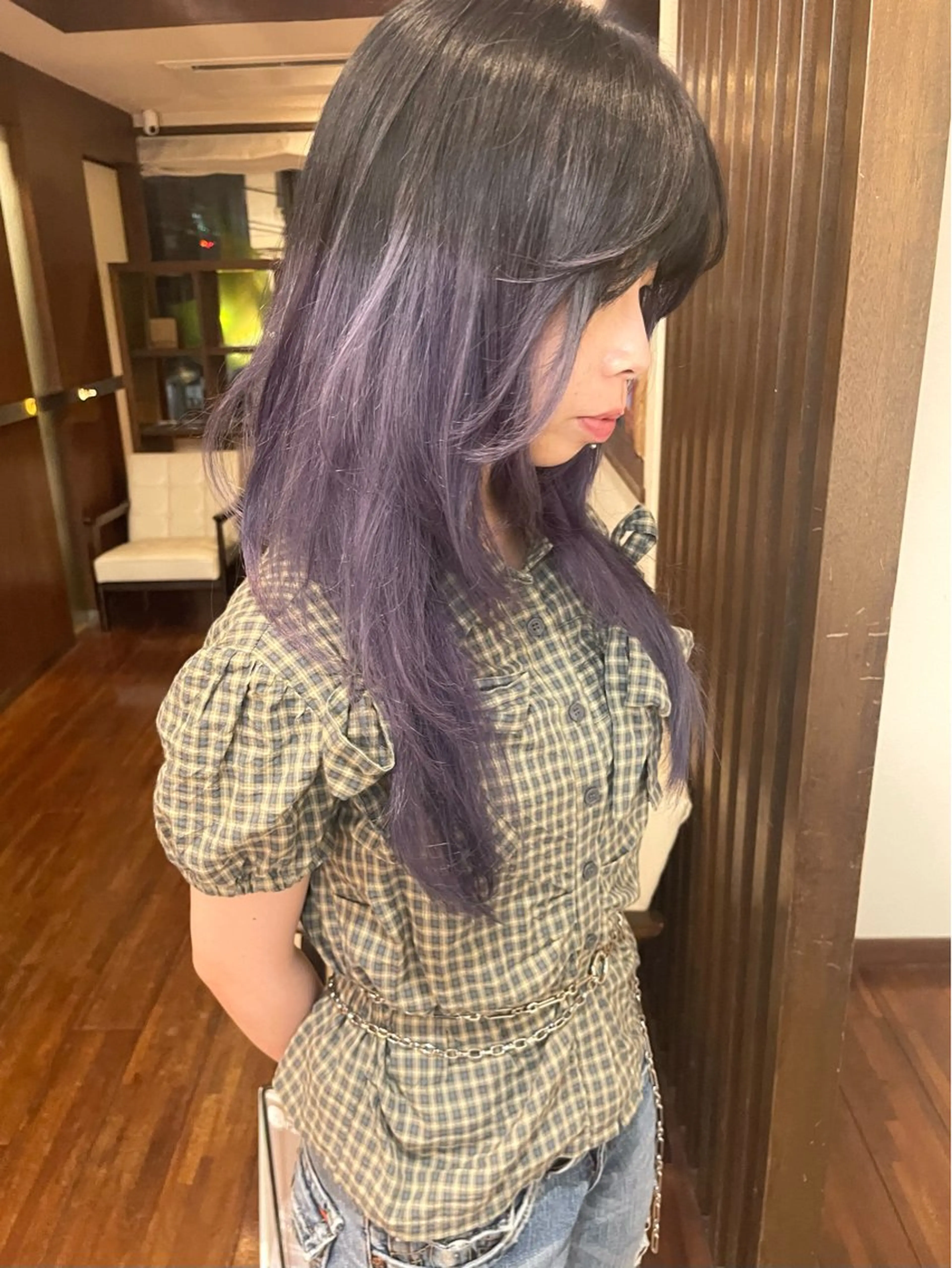 ロング カラー カット ヘアカラー トリートメント 田室 和幸のヘアスタイル