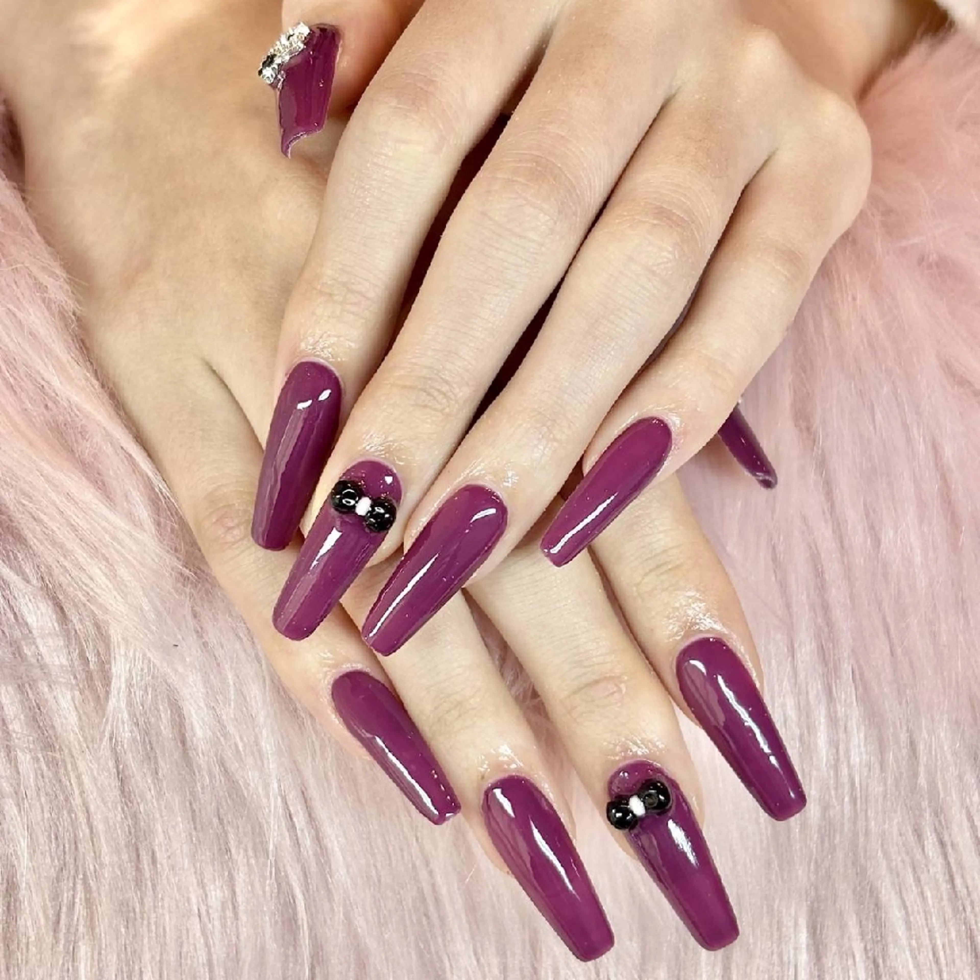 ネイル 長さ出し ワンカラーネイル ハンドネイル Alissa所属・Alissa Nailのネイルデザイン