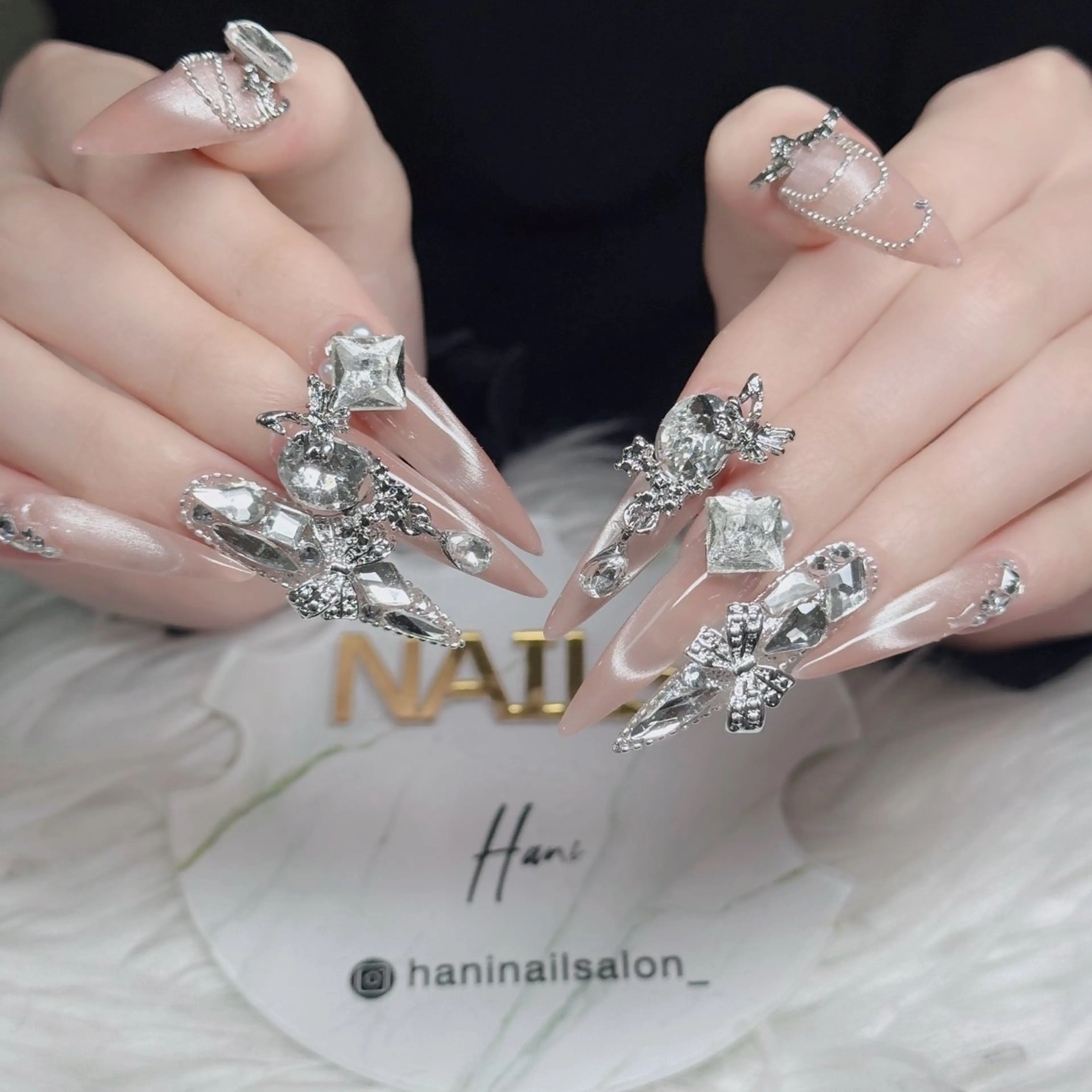 ネイル フットネイル フレンチネイル グラデーション 韓国ネイル ロングネイル ハンドネイル Hani Nail Salonのネイルデザイン