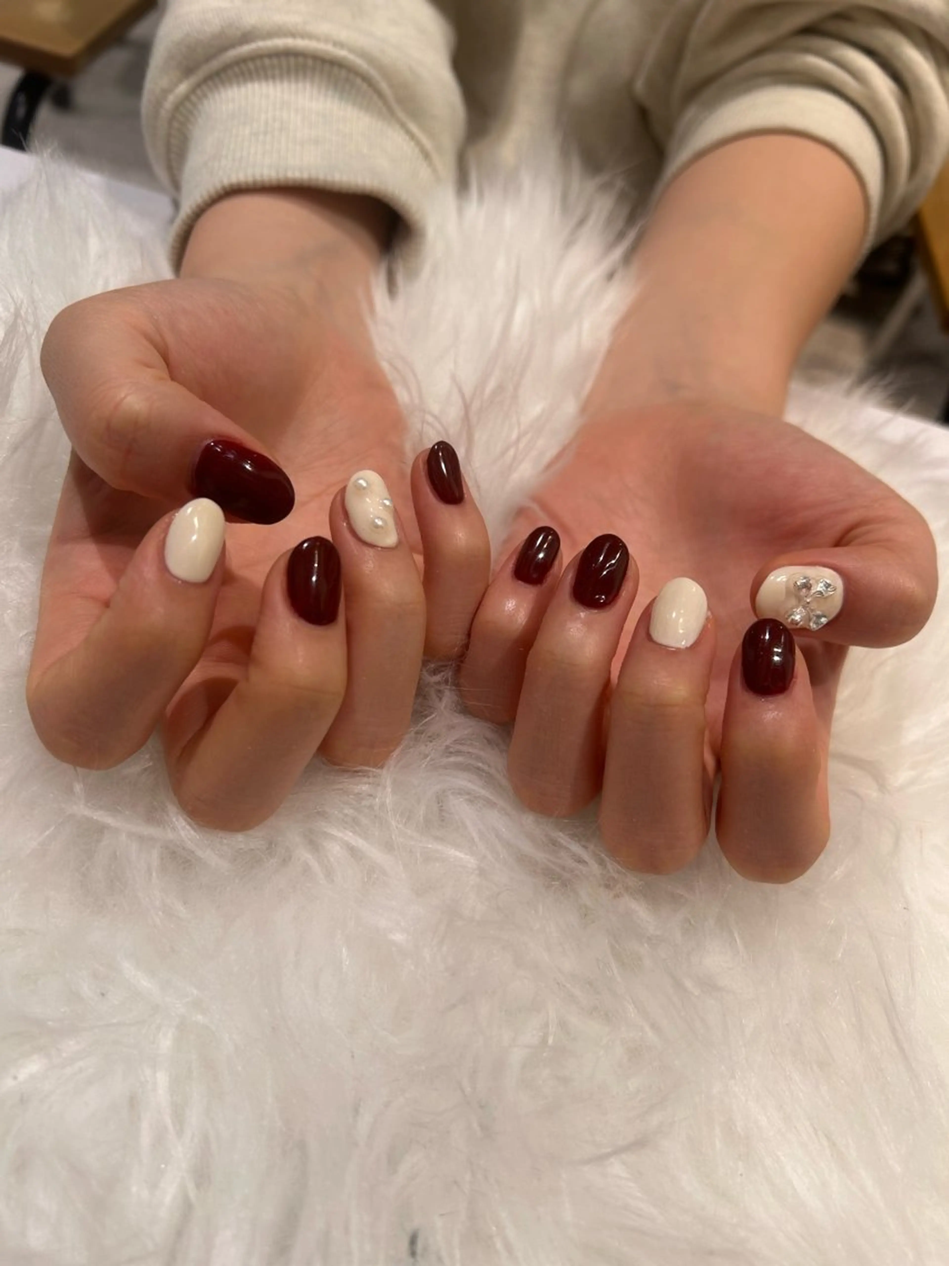 ネイル 成人式 長さ出し 韓国ネイル ショートネイル ハンドネイル ♡ハイトーン★ ネイル/しの♡のヘアスタイル