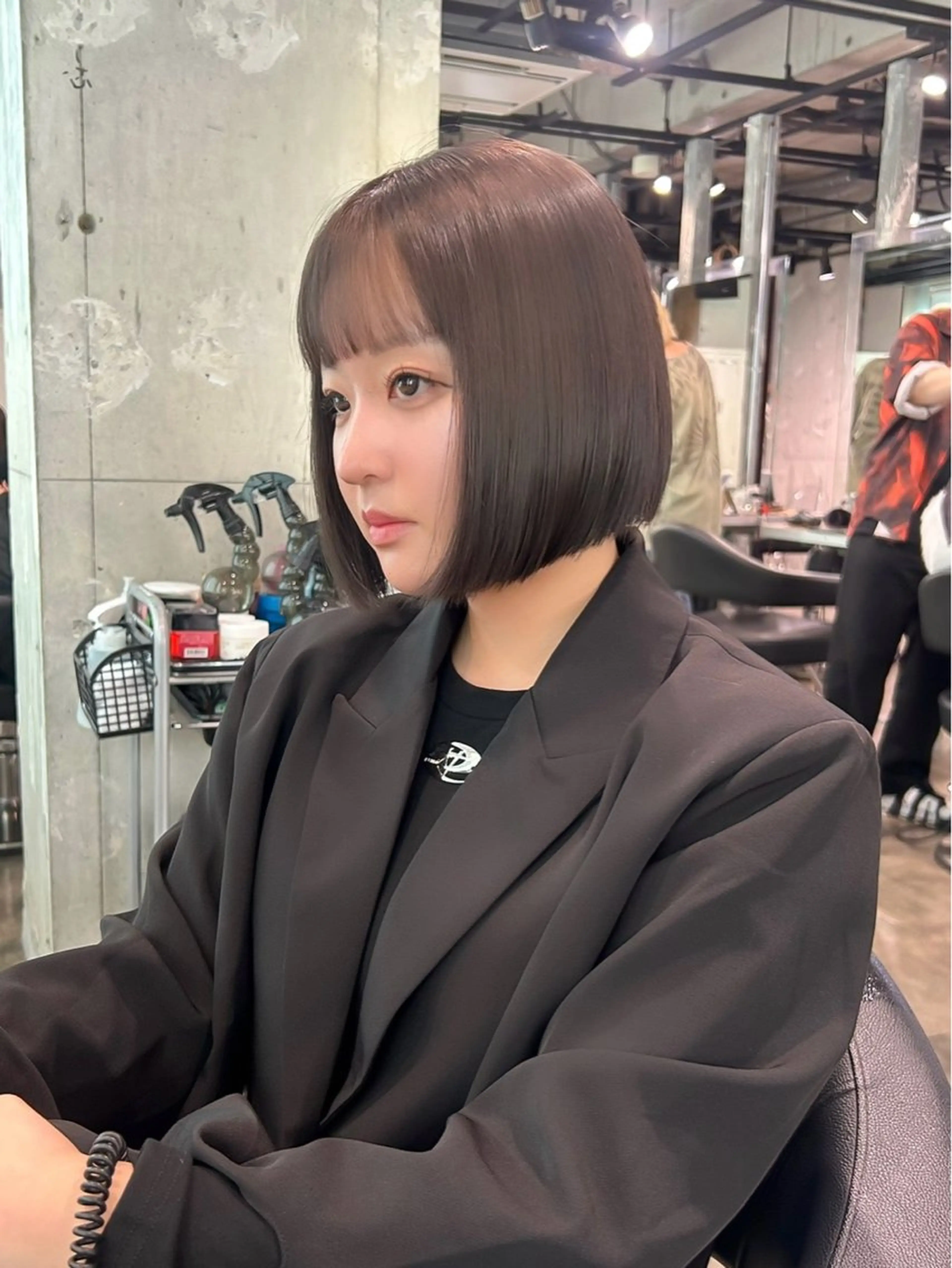 ショート カラー 前下がりボブ ボブ カット ヘアカラー トリートメント ヘアセット 【縮毛矯正ブリーチ】 MANATO🌈のヘアスタイル