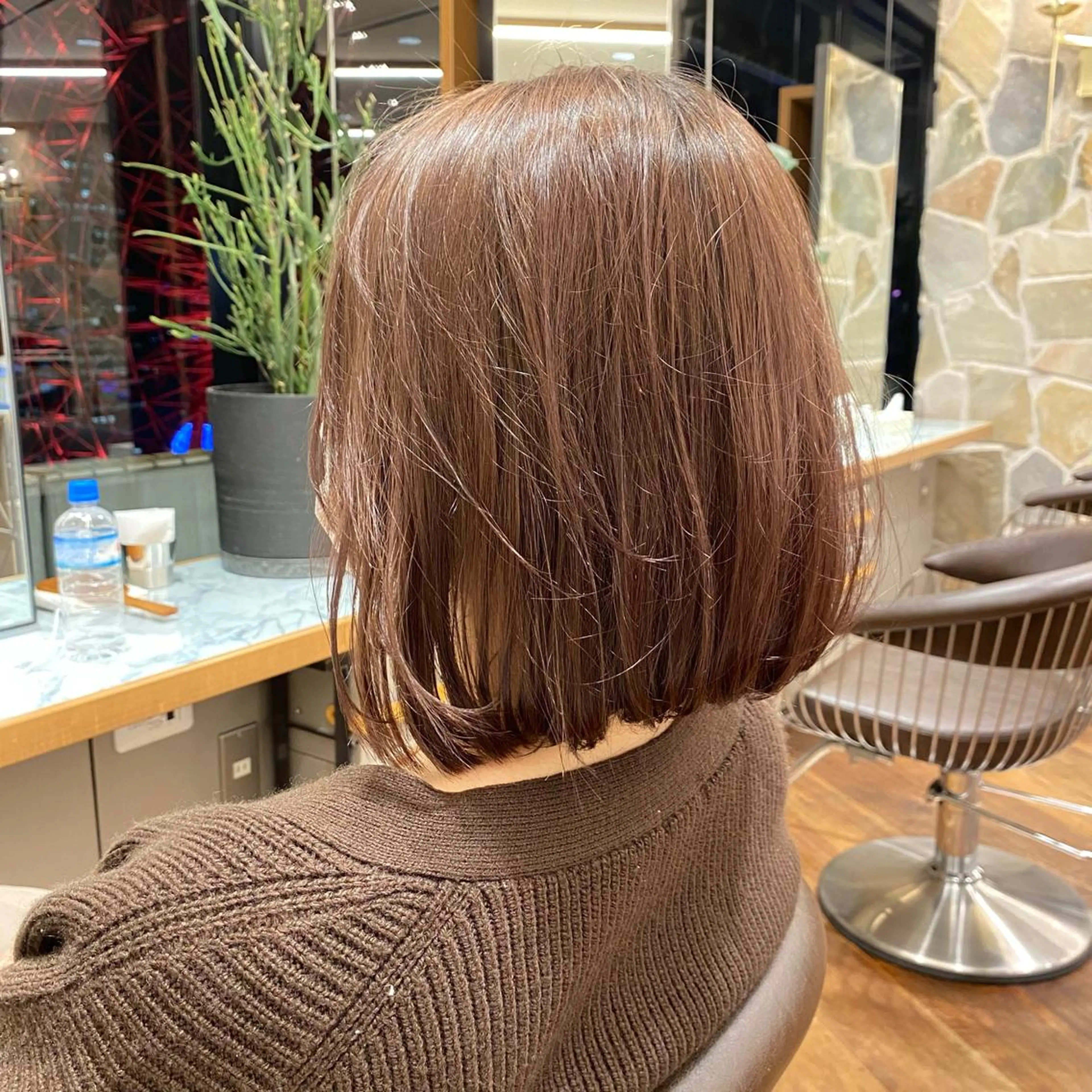 ショート アッシュ レイヤー/グレージュ メンズパーマのヘアスタイル