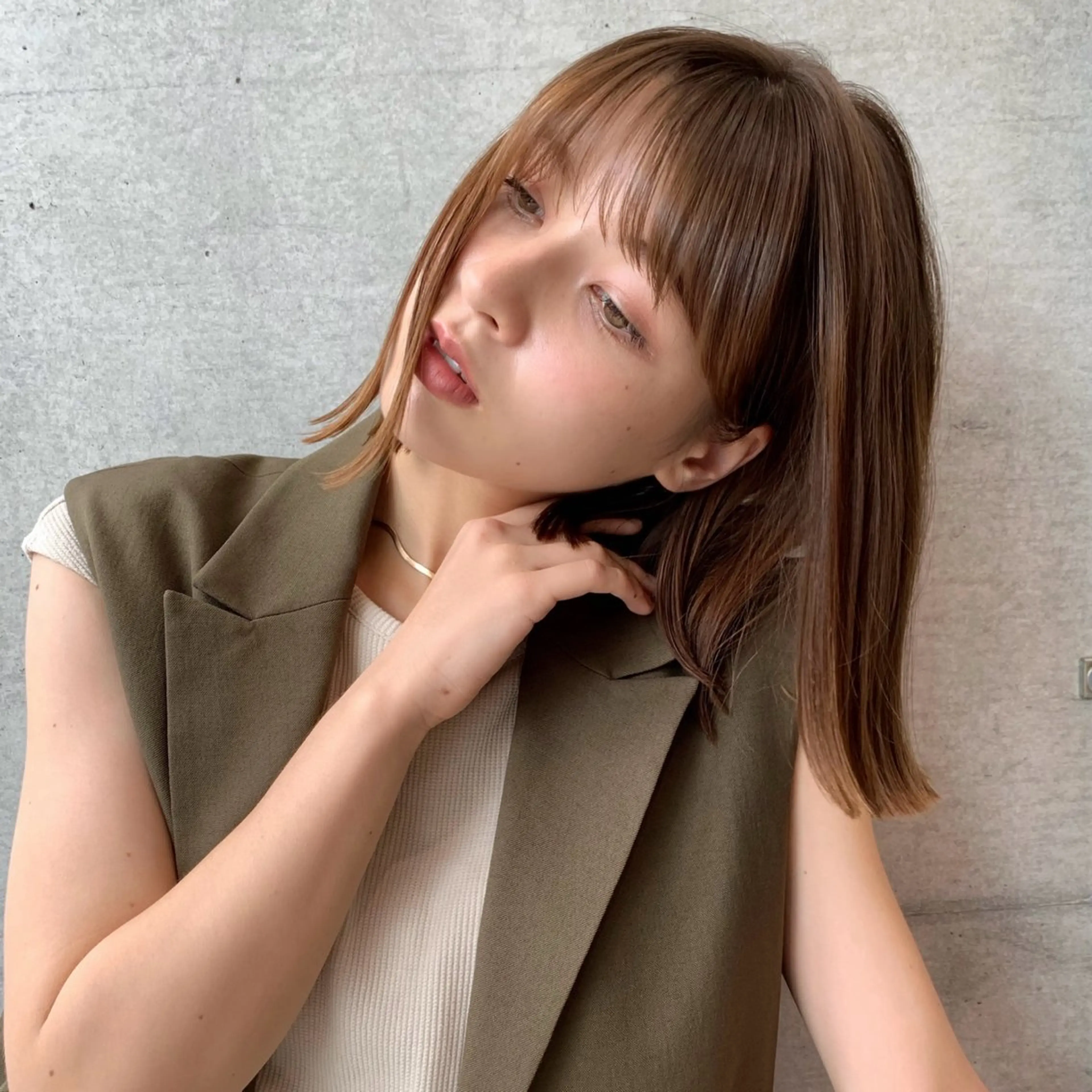 ミディアム オシャレ髪✔️ 店長オオキアキヒロのヘアスタイル