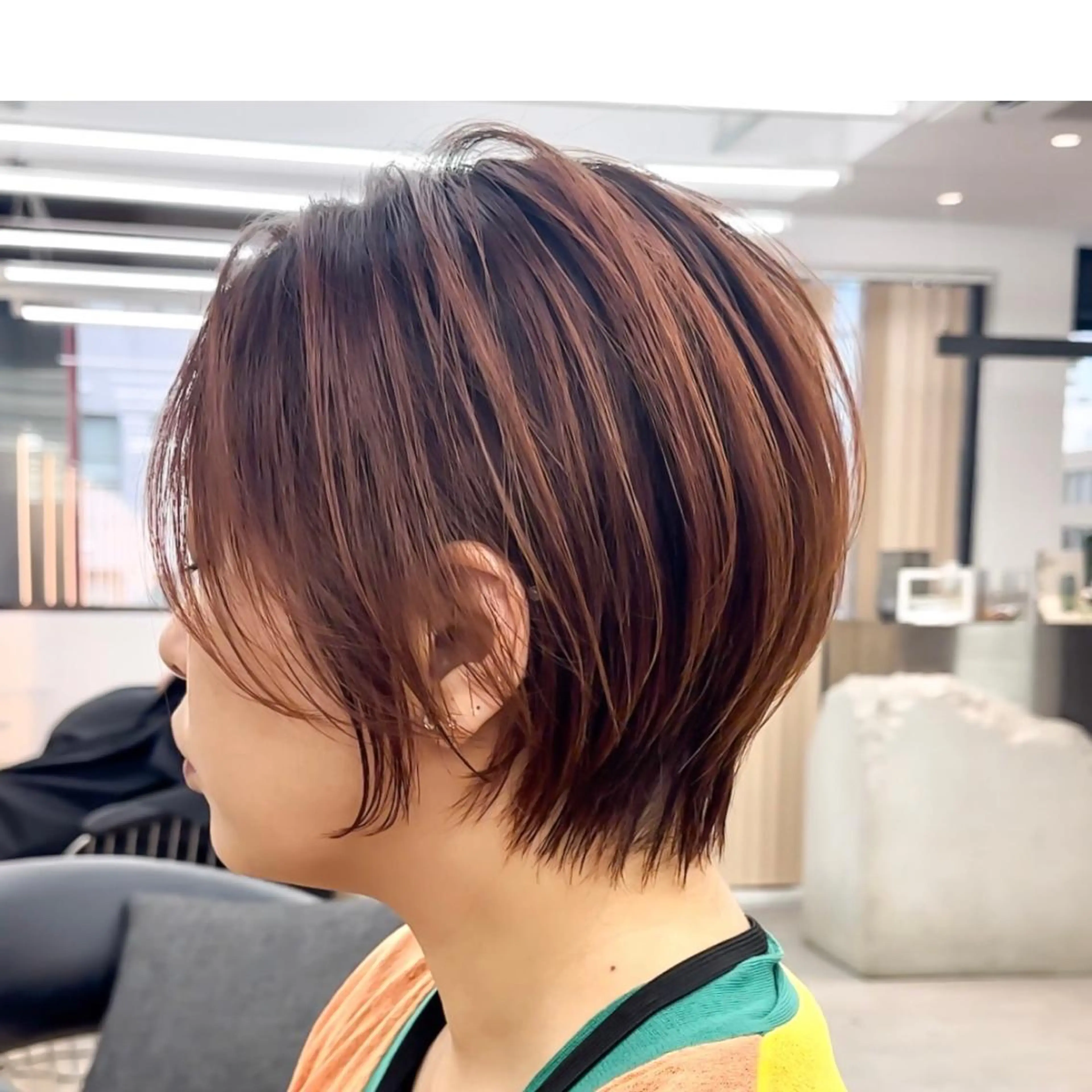 ショート カラー カット ヘアカラー トリートメント 縮毛/レイヤー 韓国/橋口のヘアスタイル