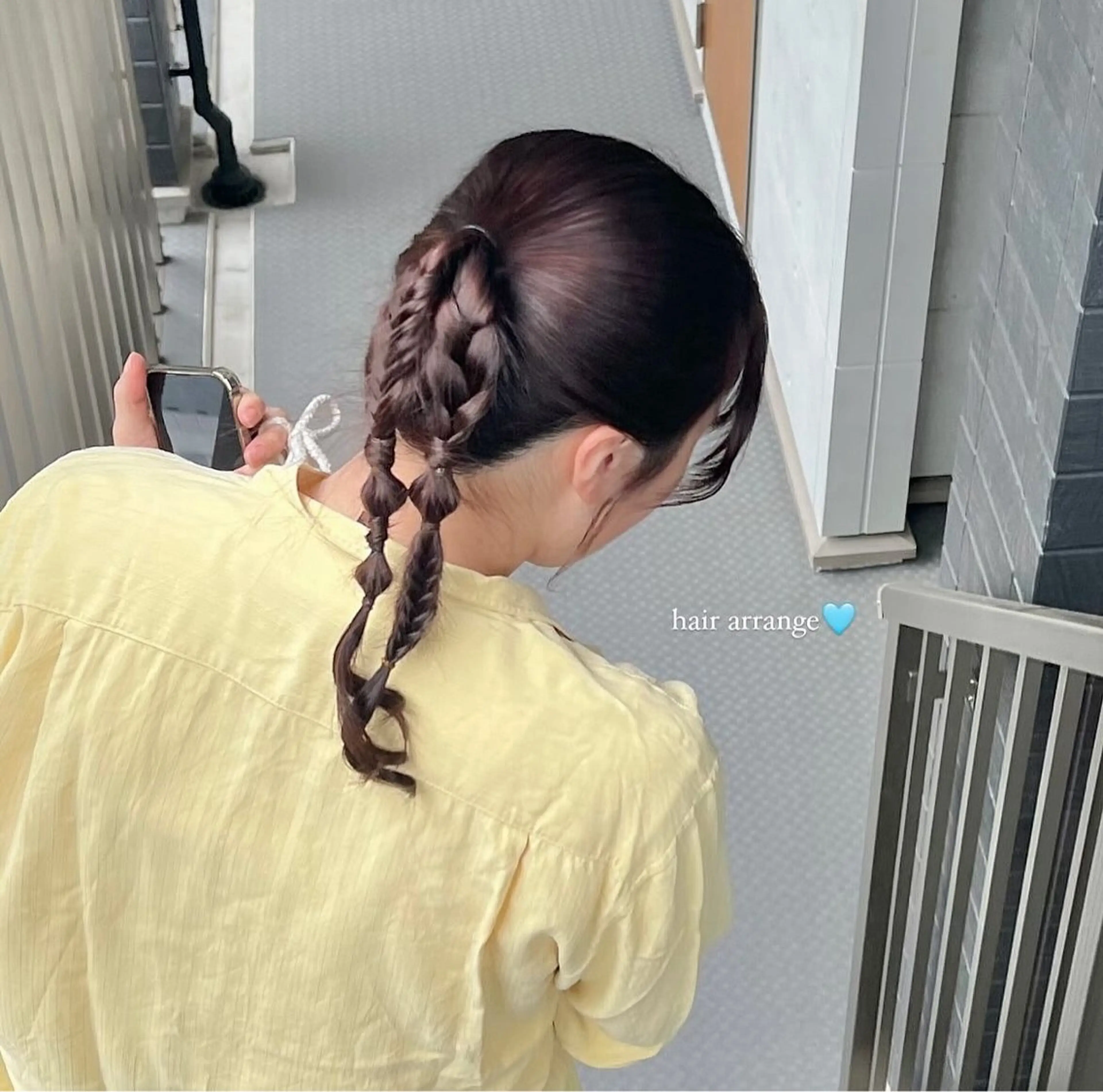 セミロング カラー ヘアアレンジ 黒阪 なみのヘアスタイル
