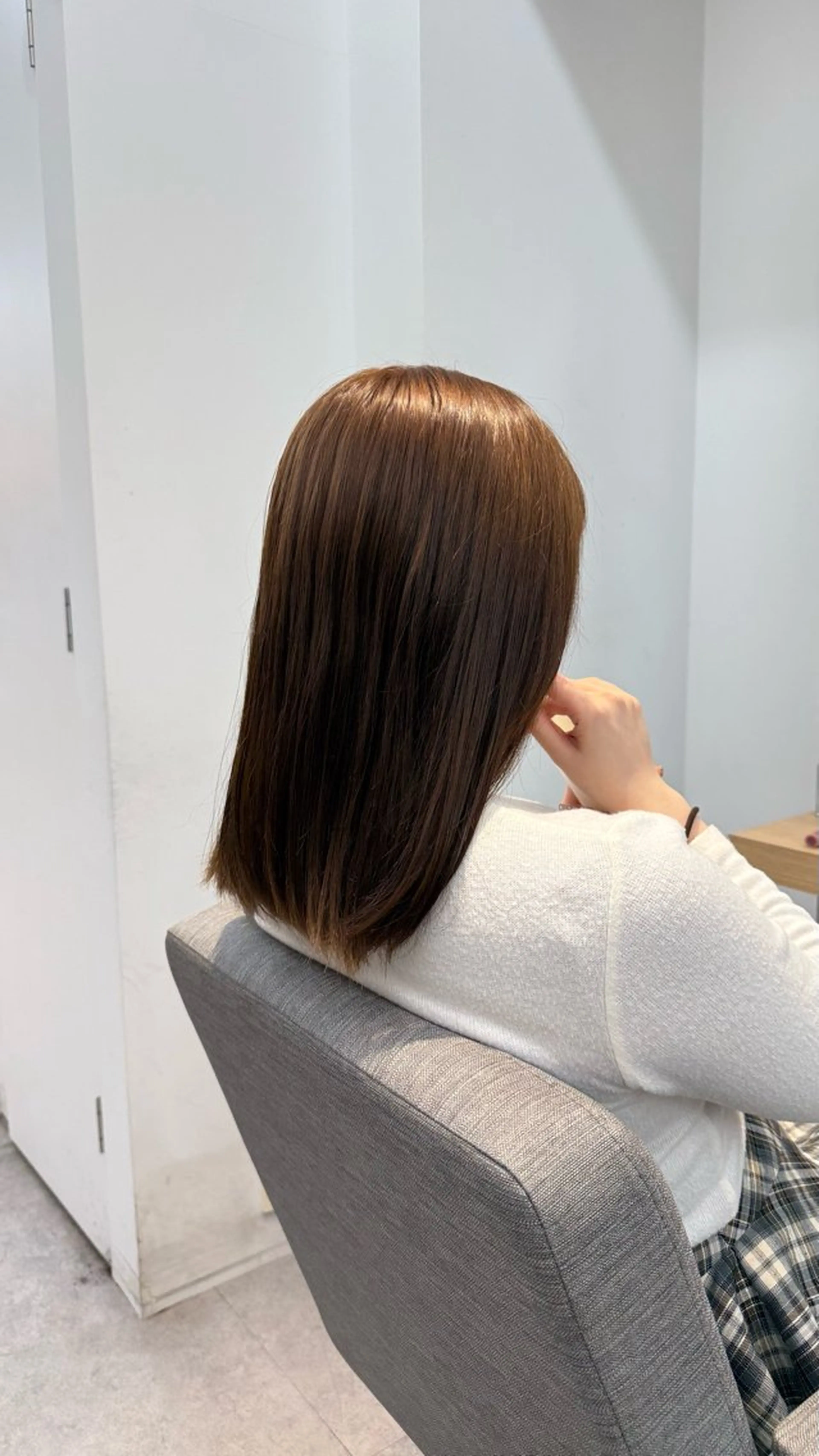 セミロング ヘアカラー トリートメント 横浜/髪質改善/ 艶髪/shoのヘアスタイル