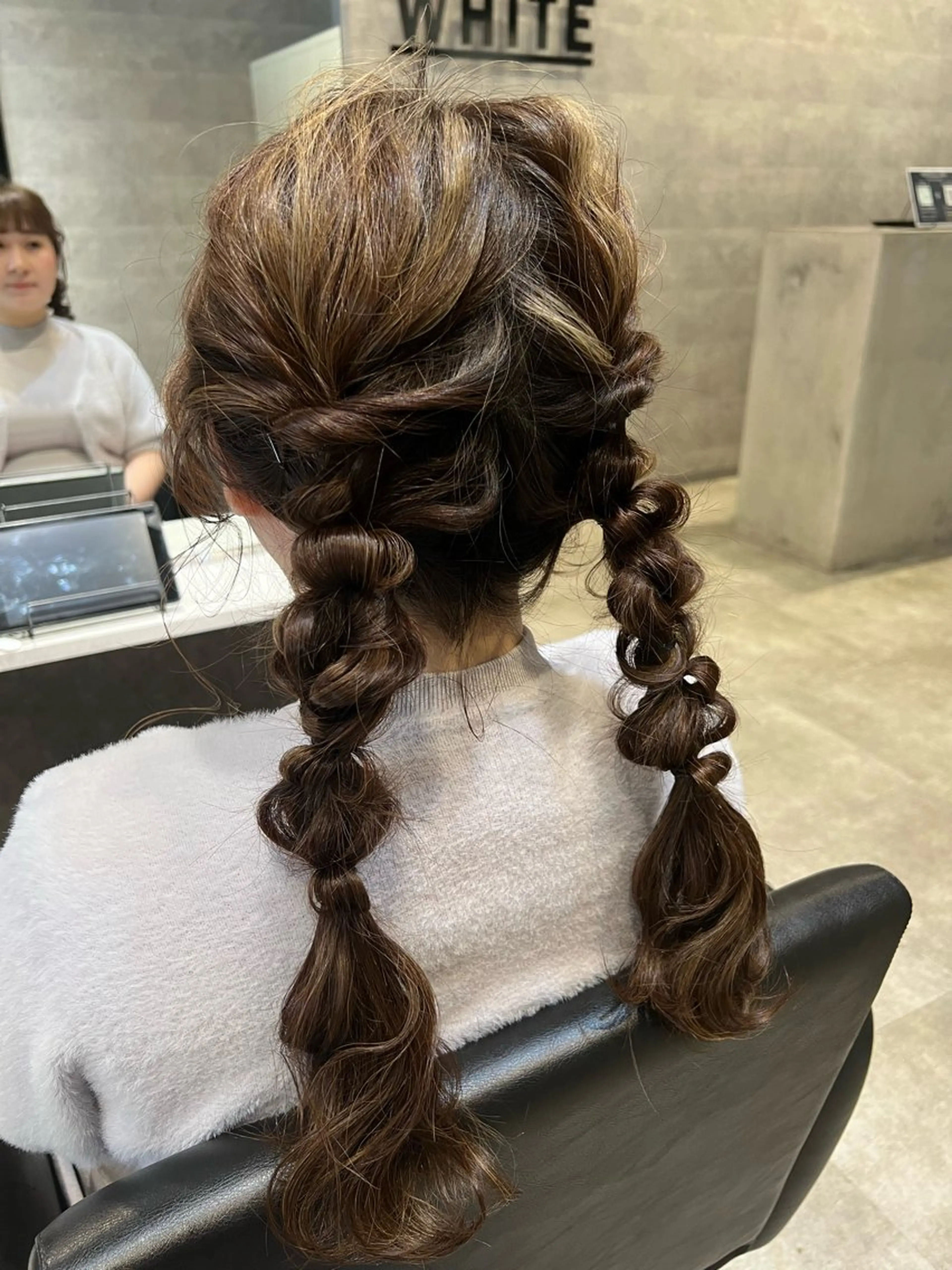ロング カラー ヘアアレンジ GO TODAY SHAiRE SALON 心斎橋edel所属・hiiko顔まわり カットのヘアスタイル