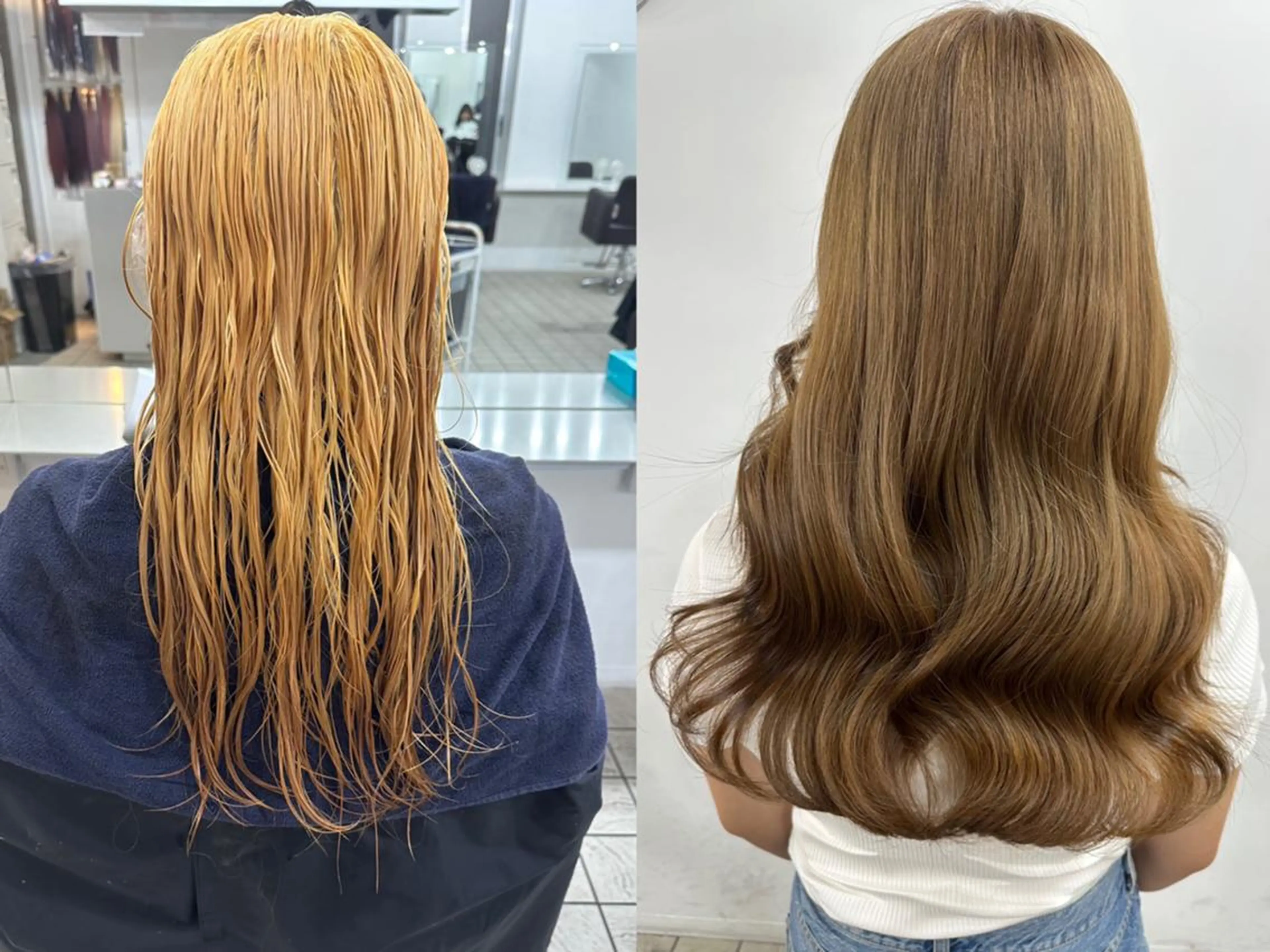 ロング カラー ヘアアレンジ ブリーチ エクステ 韓国風ヘア レイヤーカット エクステ LuciA\5900のヘアスタイル