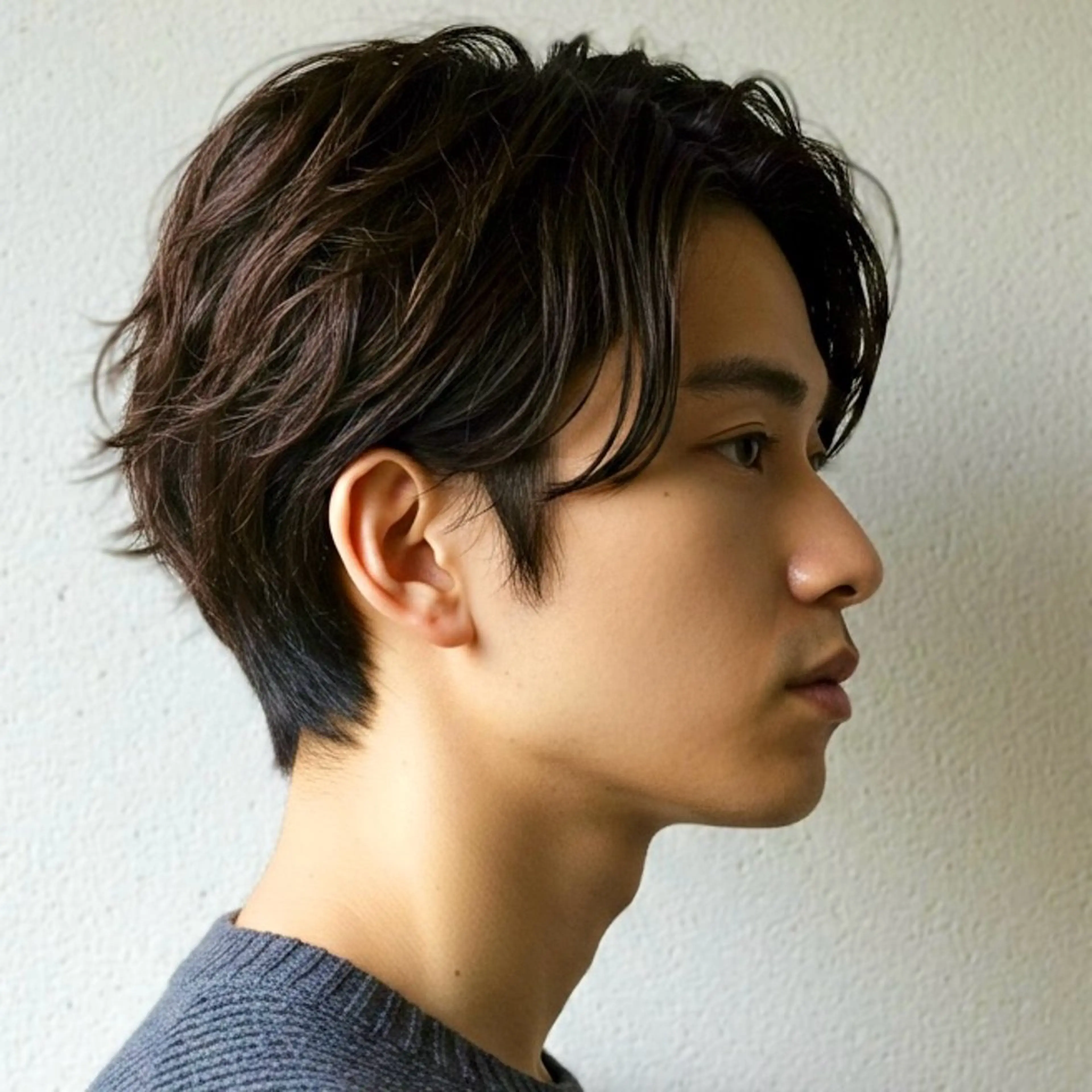 ミディアム カラー パーマ メンズ ミディアムパーマ メンズパーマ ツーブロック 黒髪 ニュアンスパーマ カット ヘアカラー パーマ トリートメント ヘッドスパ 🎸メンズ/パーマ/ ショート🎸工藤達哉のヘアスタイル