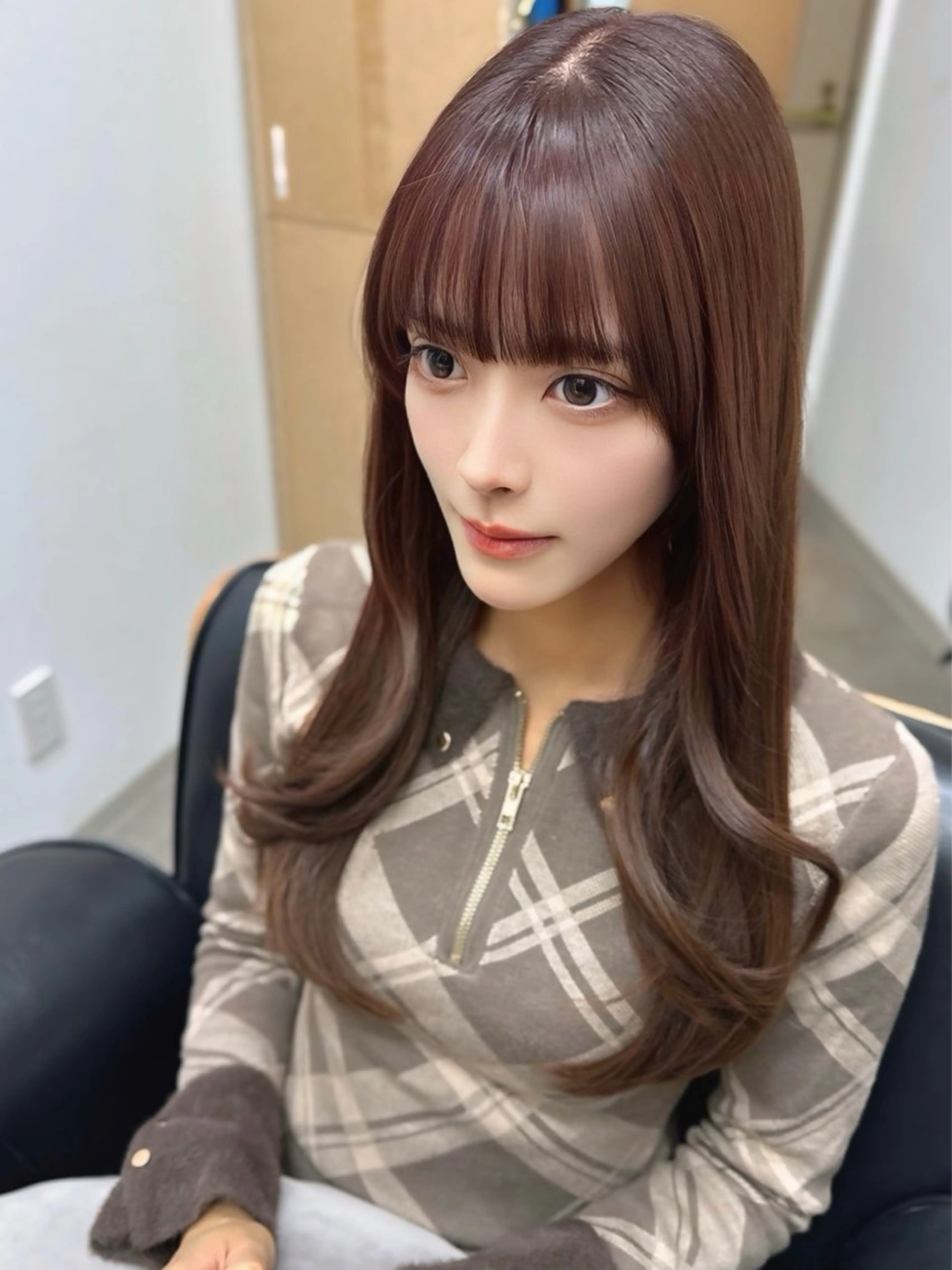 ロング カラー アディクシーカラー イルミナカラー クオルシアカラー 髪質改善 韓国風ヘア 艶髪改善師/高橋潤 /レイヤーカットのヘアスタイル