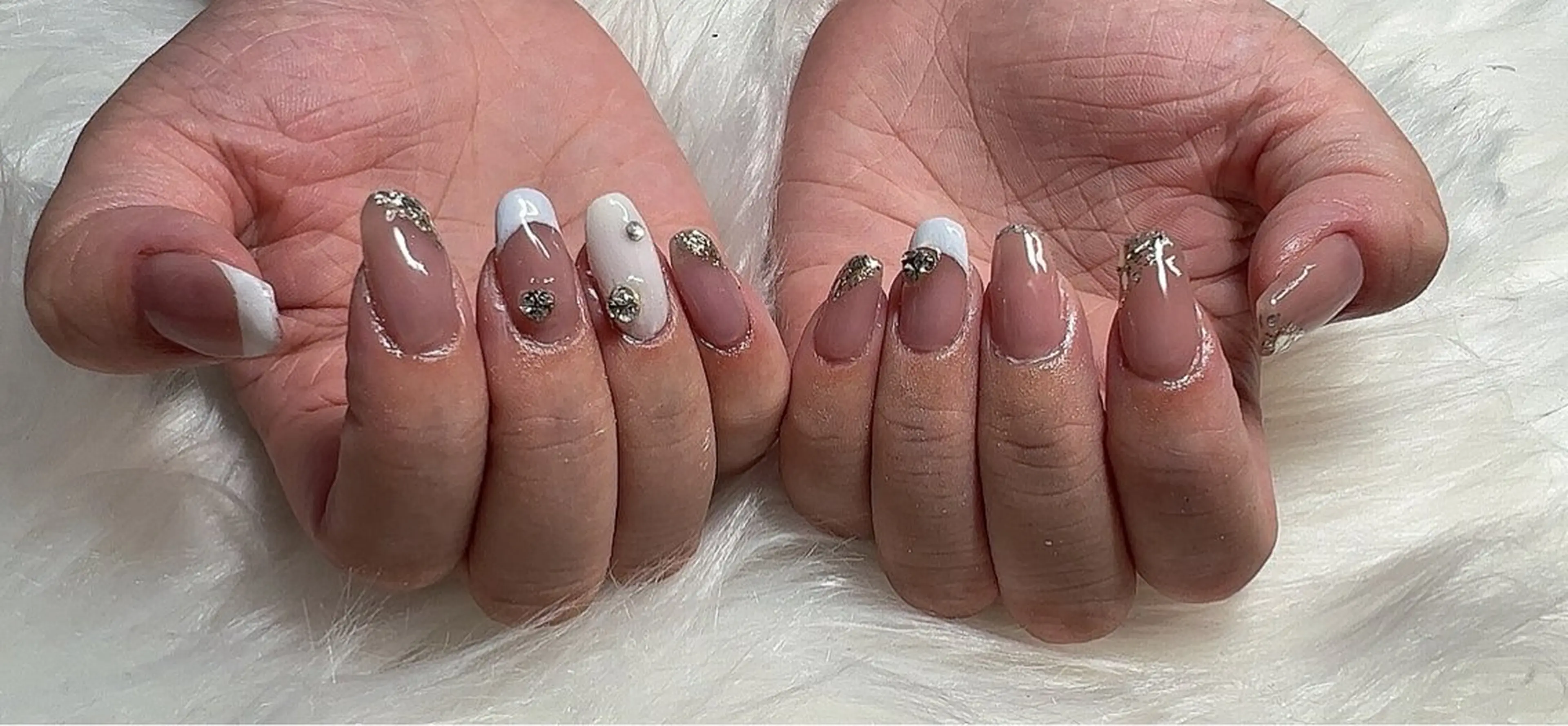 ネイル アニマル柄 アートネイル フレンチネイル グラデーション ロングネイル Ruana Nailのネイルデザイン