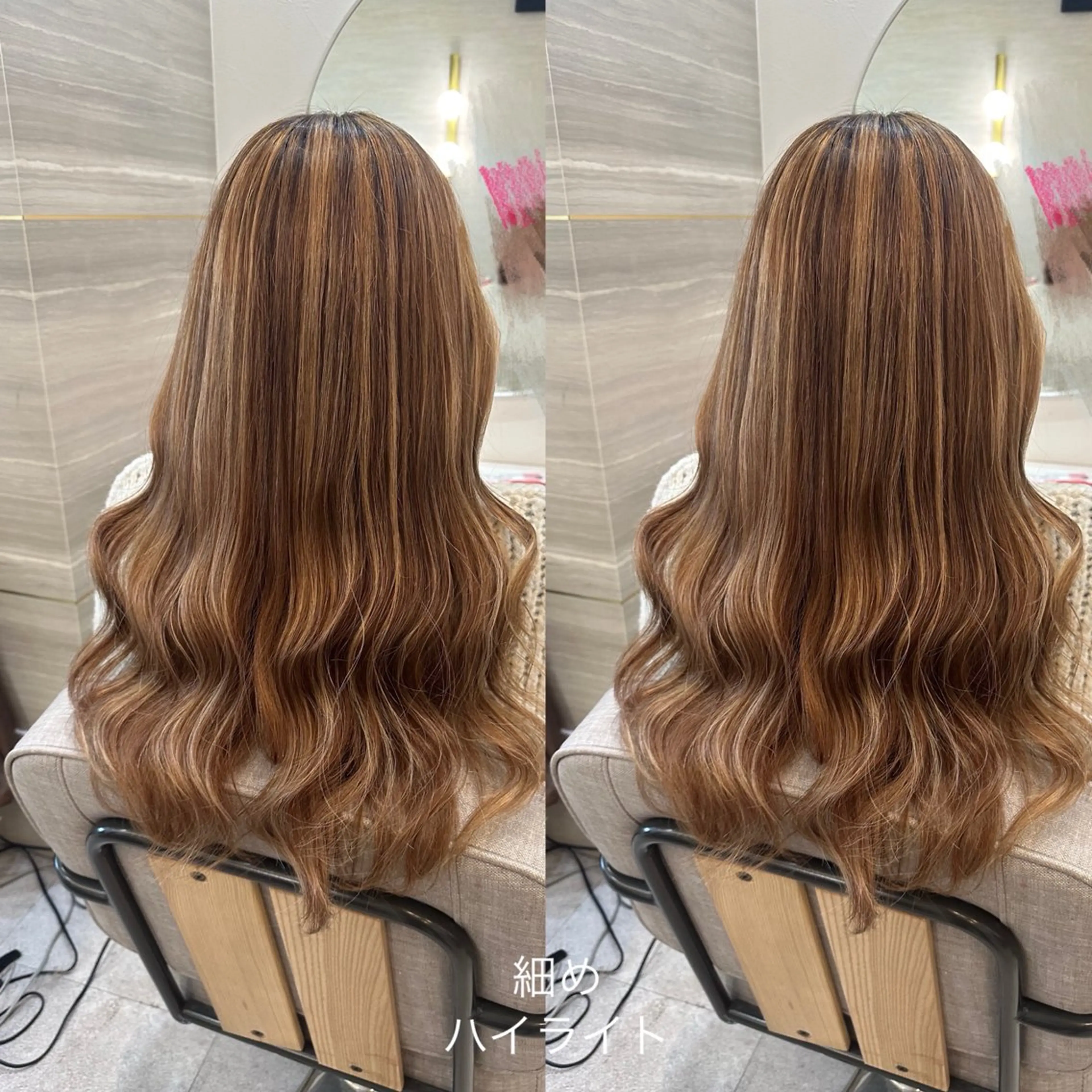 ロング ハイライト ヘアカラー トリートメント lovis🧸ゆうあ 🧸/透明感カラーのヘアスタイル