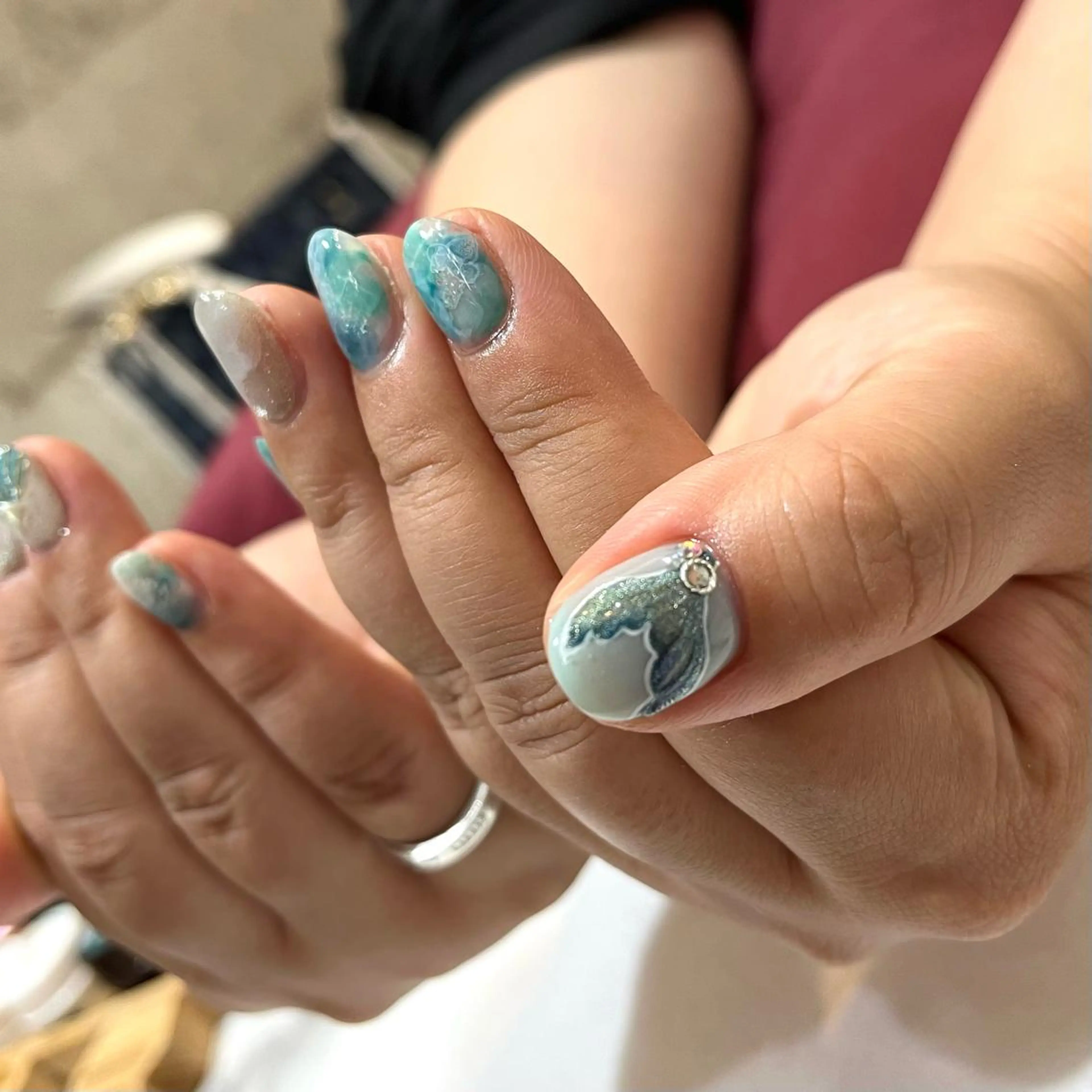 ネイル 夏ネイル ハンドネイル SecondMW _nail 　川連のネイルデザイン