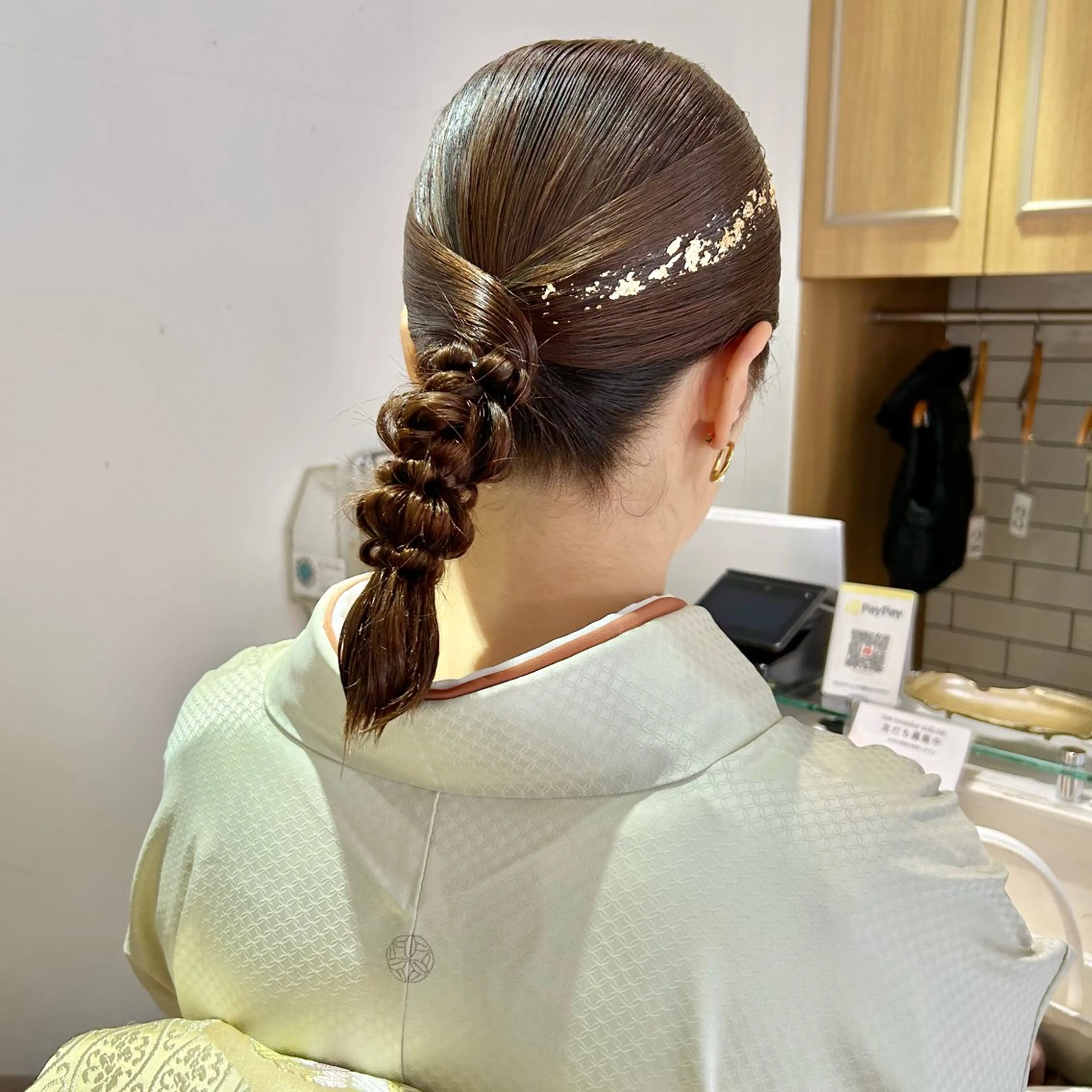 ミディアム カラー ヘアアレンジ ヘアセット 吉水 彩乃 /ボブ/艶感カラーのヘアスタイル