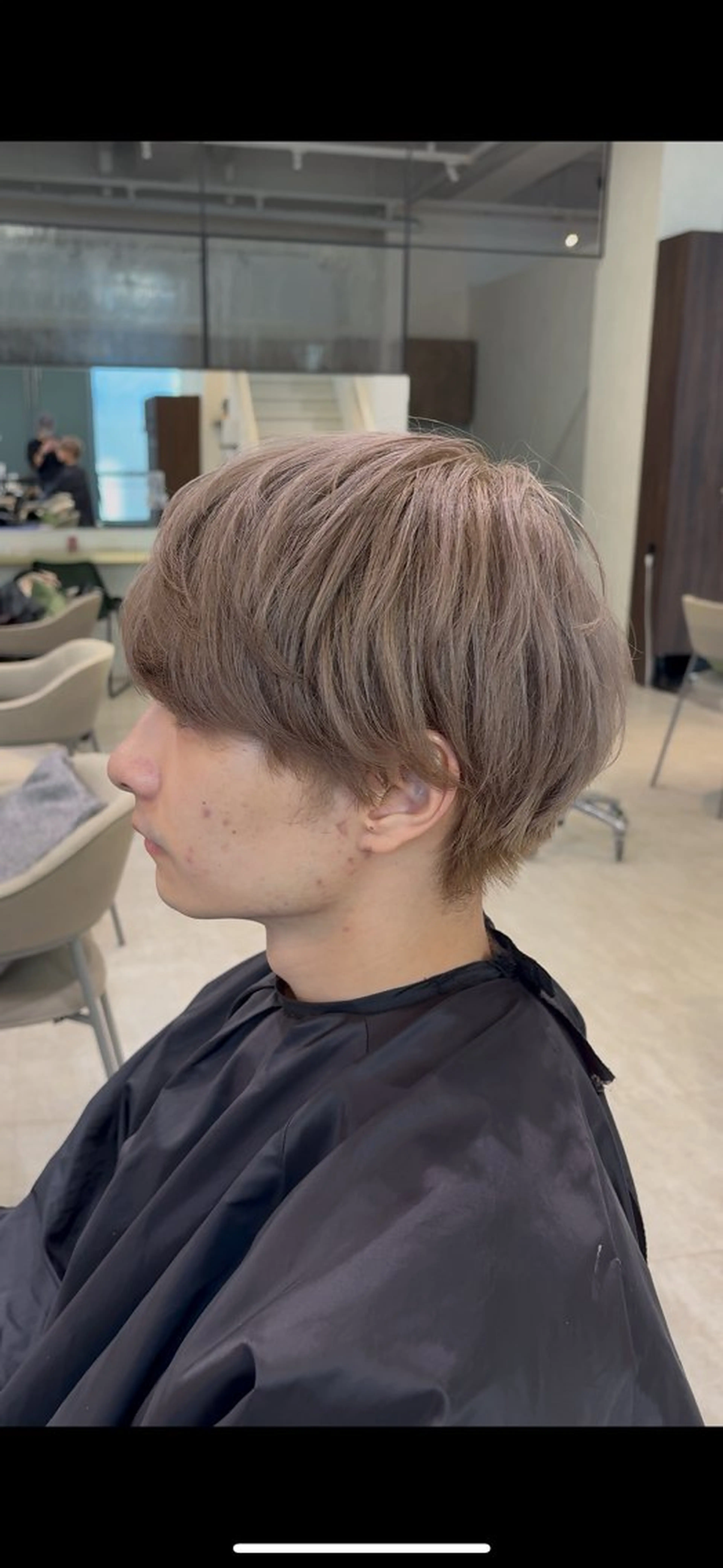 カラー ベージュカラー ミルクティーベージュ 艶髪 髪質改善カラー ふうとのヘアスタイル
