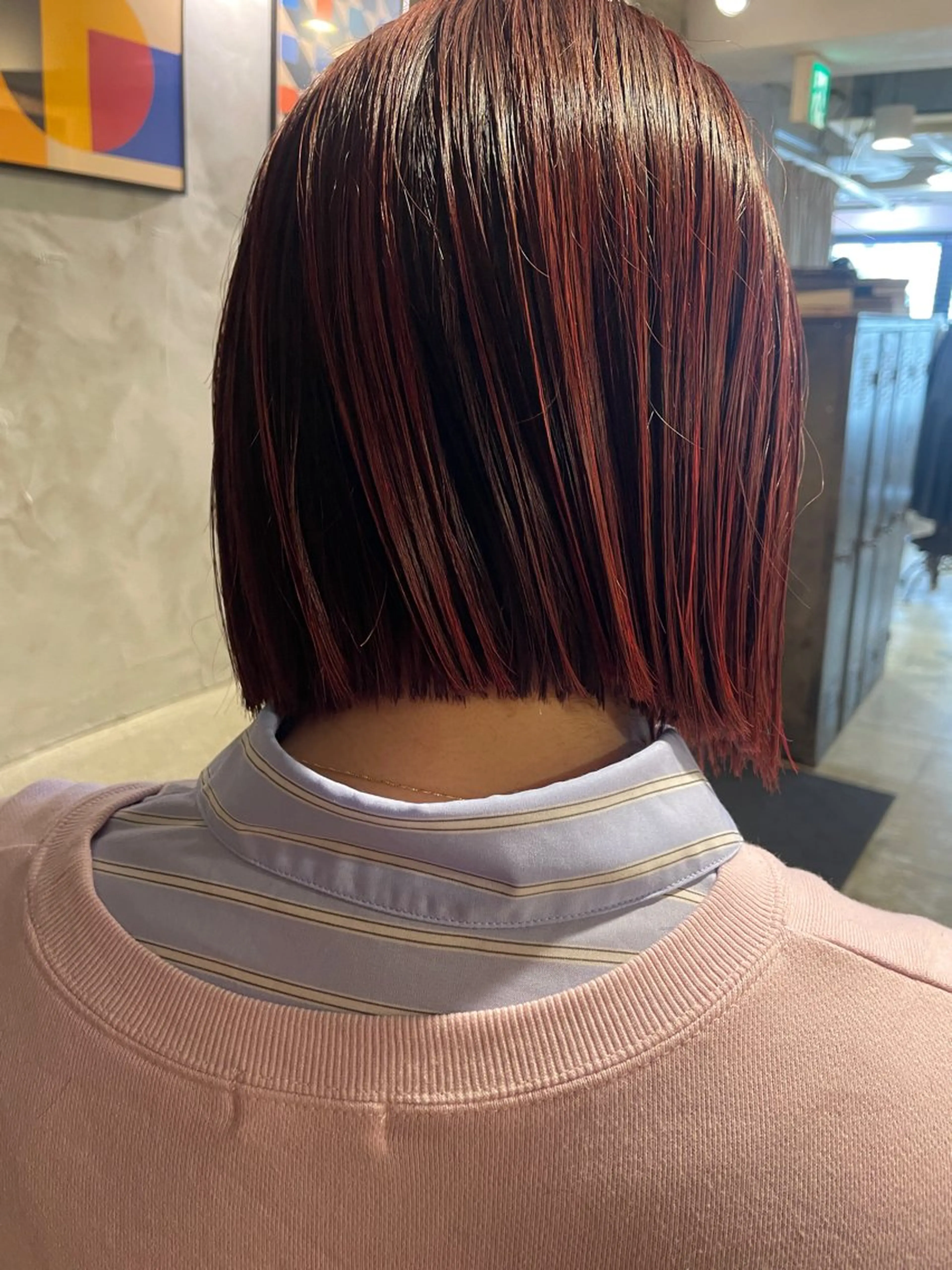 ショート カラー ハイライトカラー ハイライト カット ヘアカラー トリートメント さの あやねのヘアスタイル