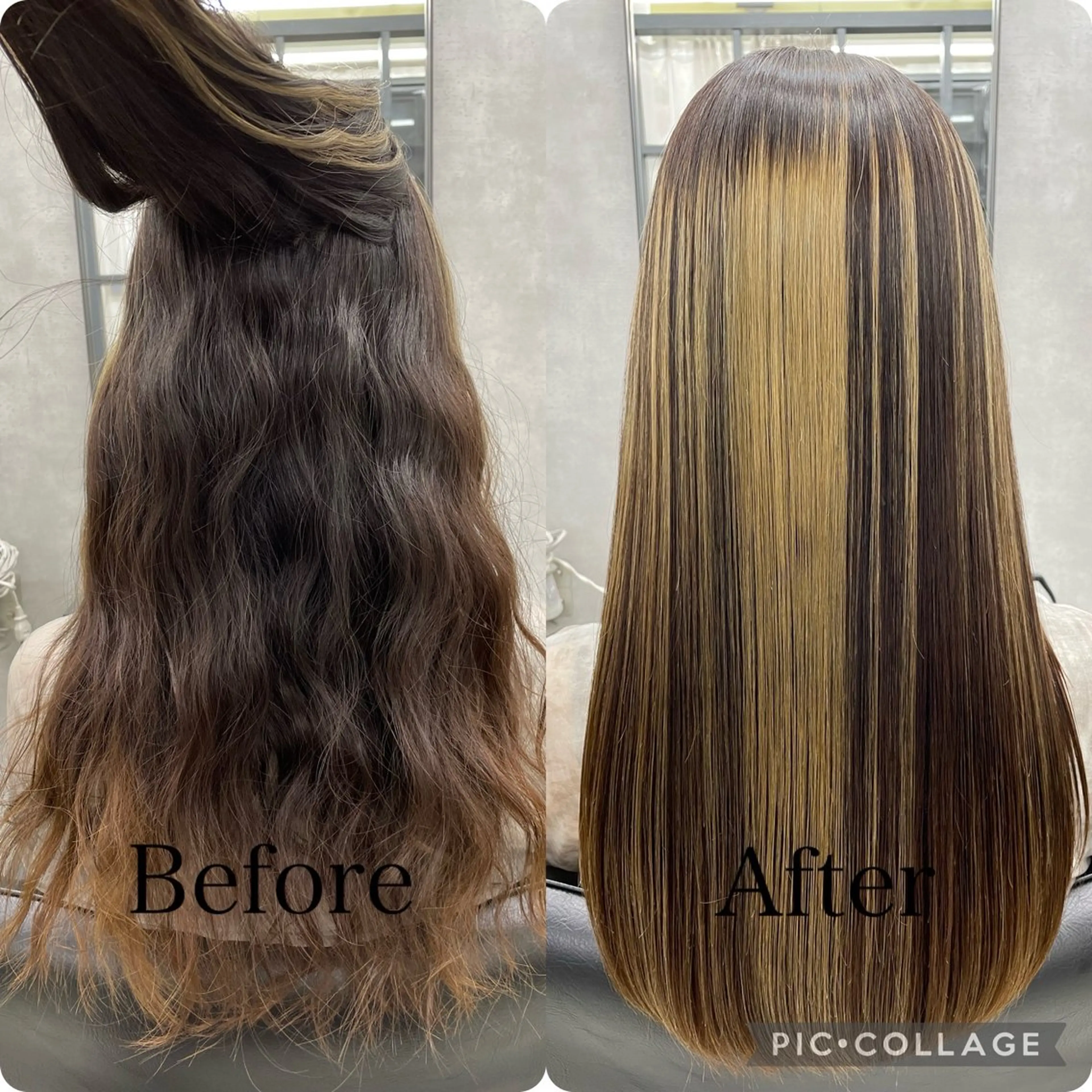 ロング 縮毛矯正 縮毛矯正 トリートメント ブリーチ縮毛矯正 ハイライト/Yutoのヘアスタイル