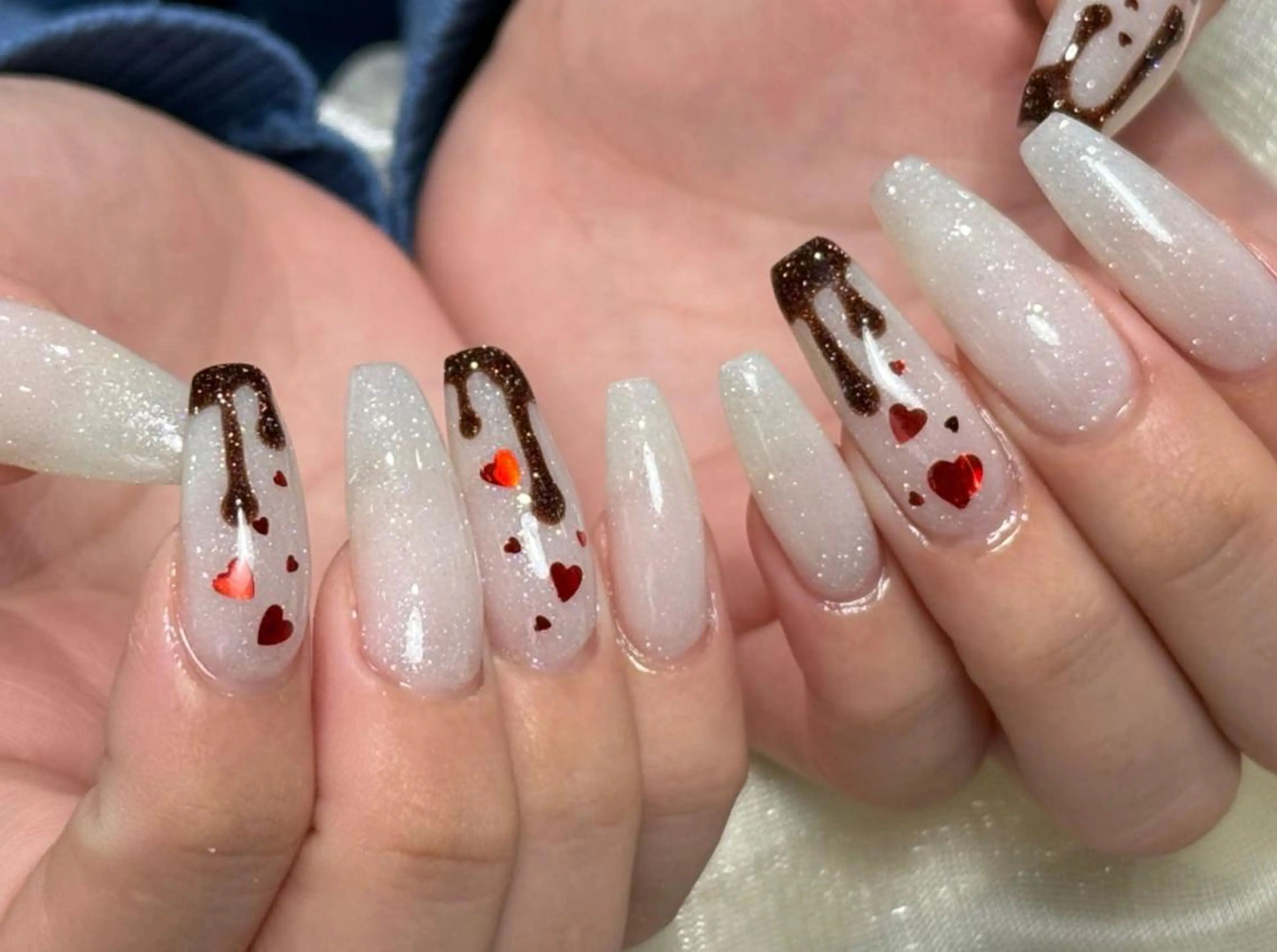 ネイル チークネイル 長さ出し フレンチネイル グラデーション マグネットネイル ハンドネイル ハンドケア 💕Dreamy KIYO💕のネイルデザイン