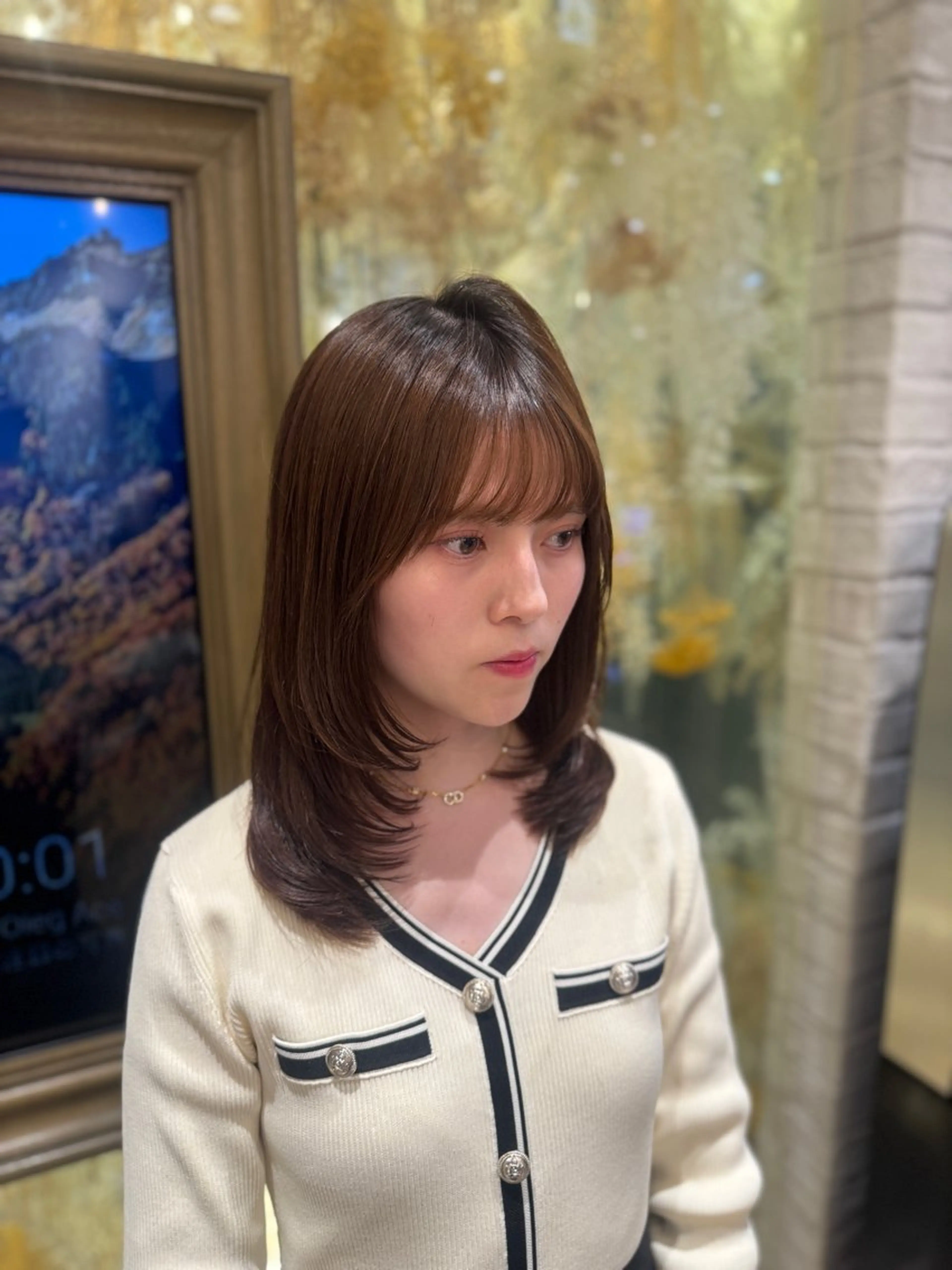 ミディアム ミディアムレイヤー レイヤーカット TiffaGINZA /Momokaのヘアスタイル