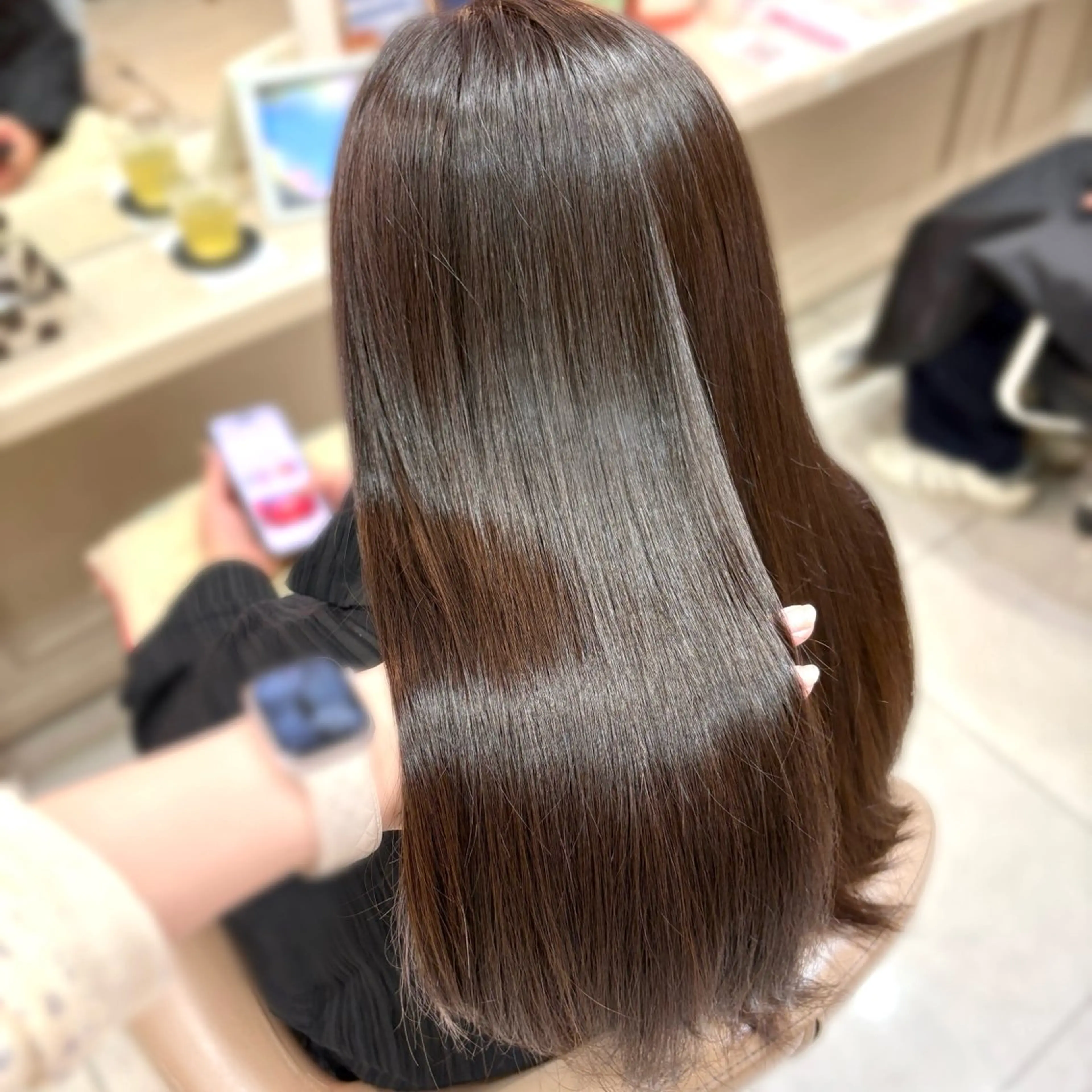 ロング カラー ヘアカラー トリートメント 韓国レイヤー 暖色カラー/さくらのヘアスタイル