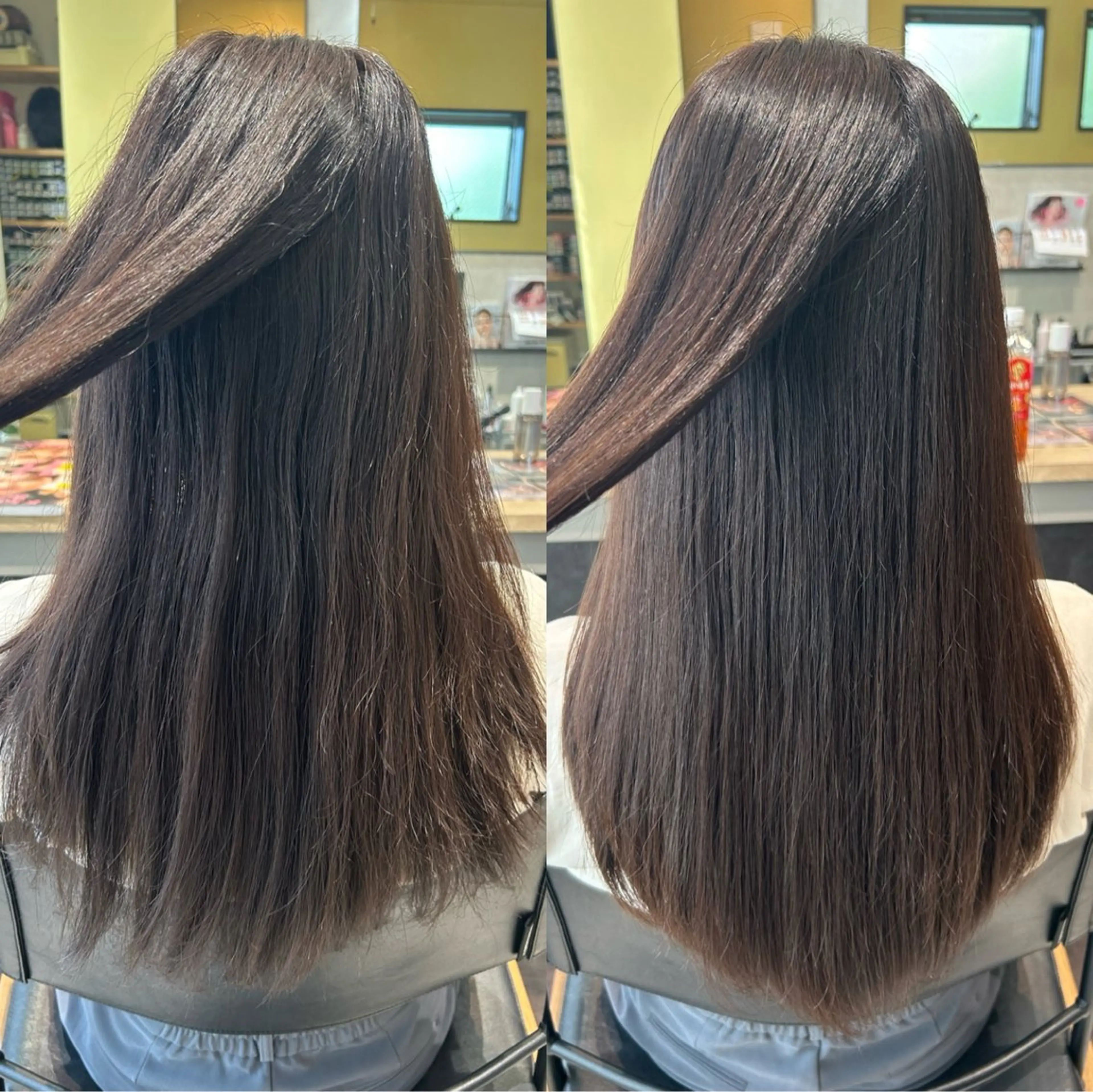 ロング パーマ 髪質改善 ストレートパーマ カット 縮毛矯正 トリートメント hub hair レイヤー/透明感のヘアスタイル