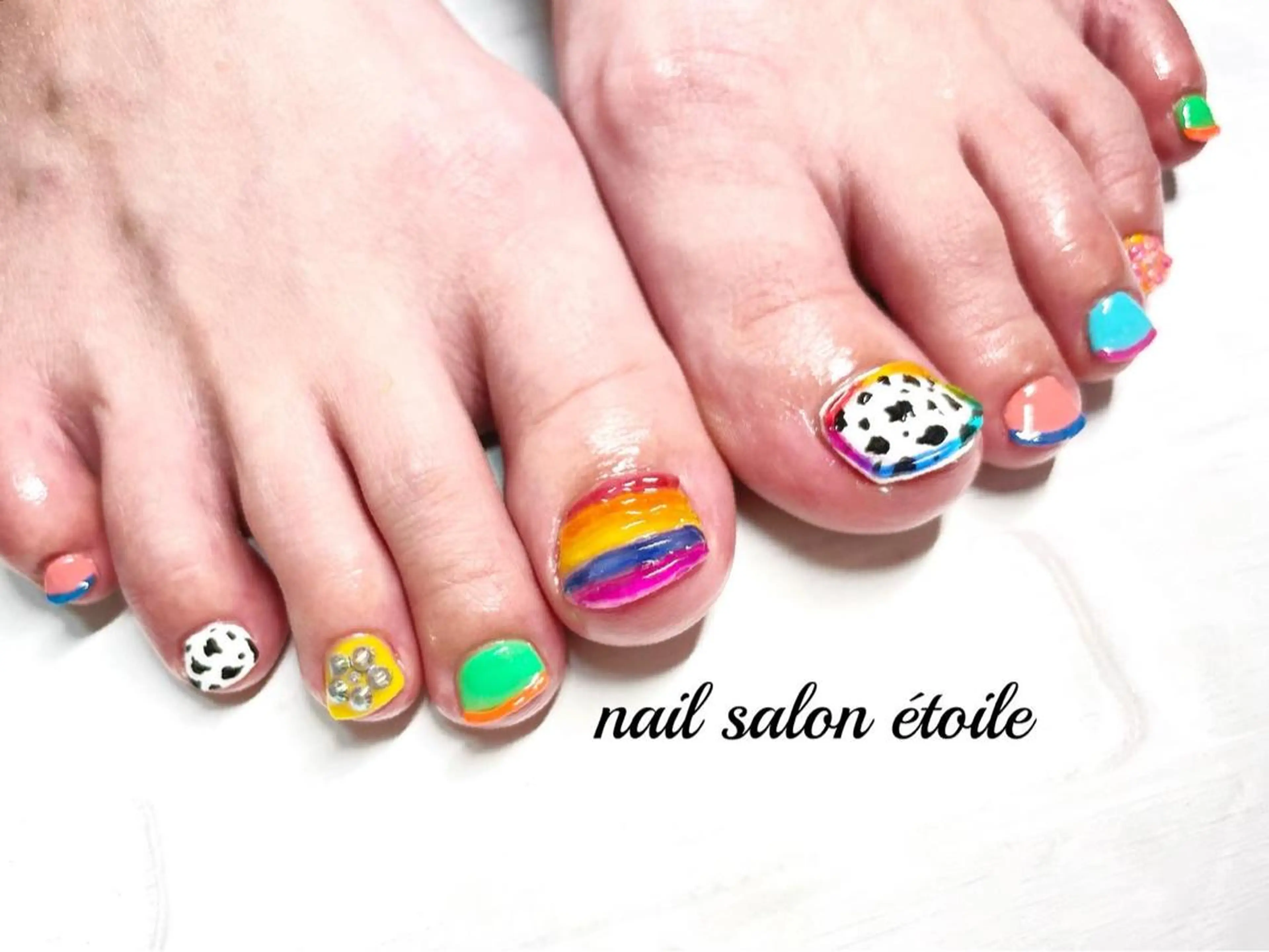 ネイル アートネイル クリアネイル フットネイル ジェルネイル ぷっくりネイル フットネイル nail salon étoileのネイルデザイン