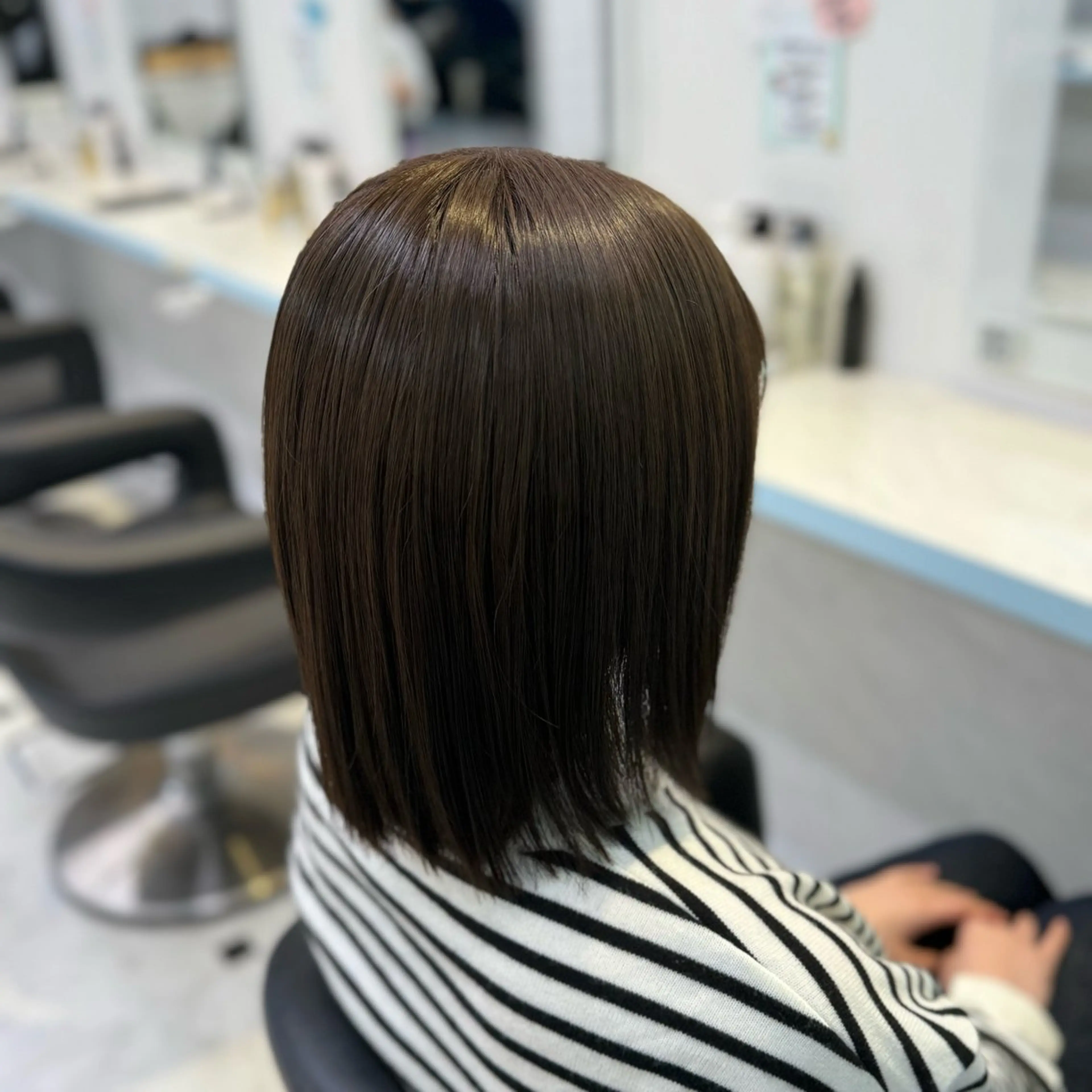 セミロング ヘアカラー 🤎モテ髪&透明感 ミルクティー🥣🤎のヘアスタイル