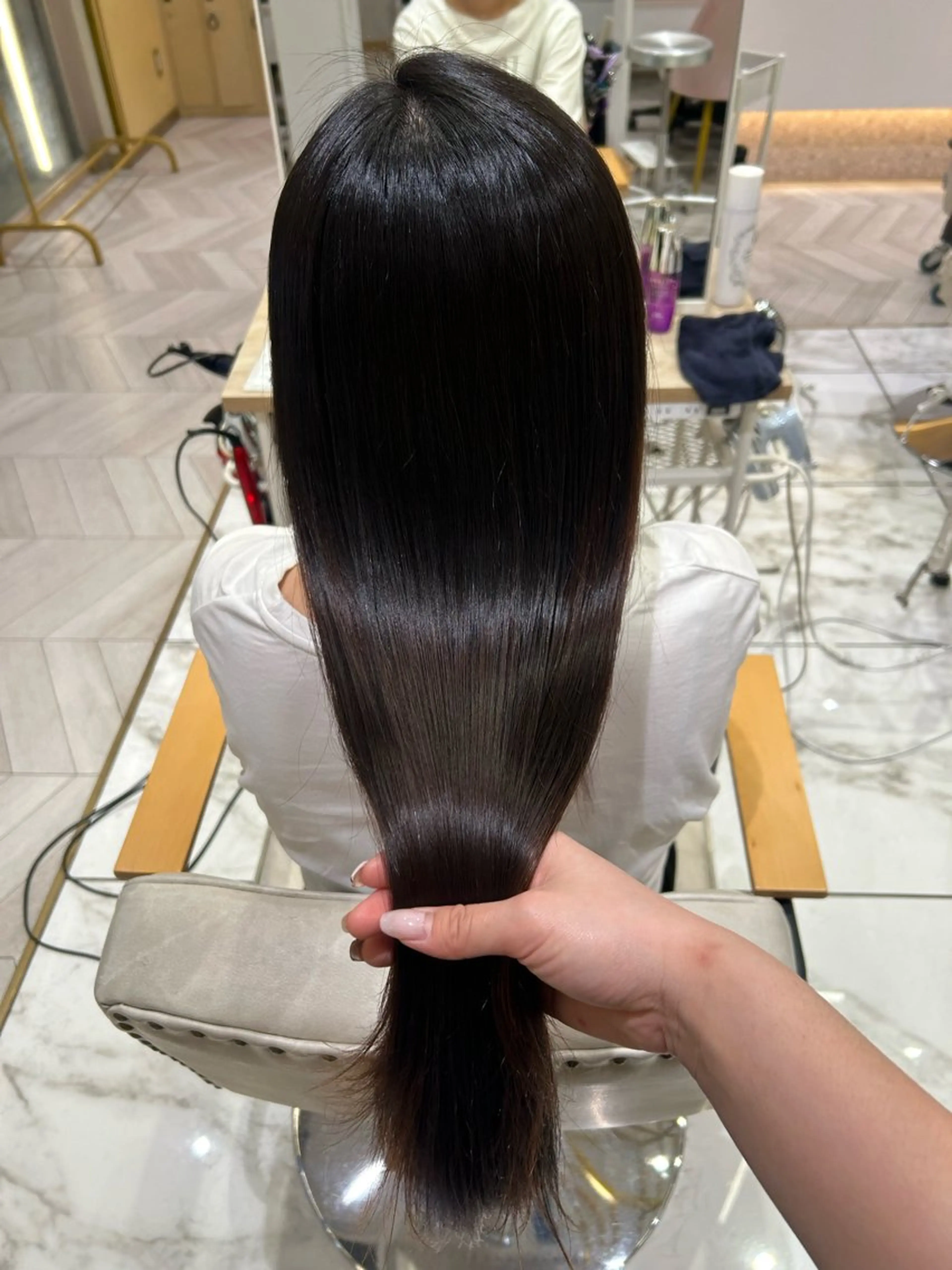 ロング パーマ 縮毛矯正 🇰🇷韓国スタイル /束間まつげ🎀ミキのヘアスタイル