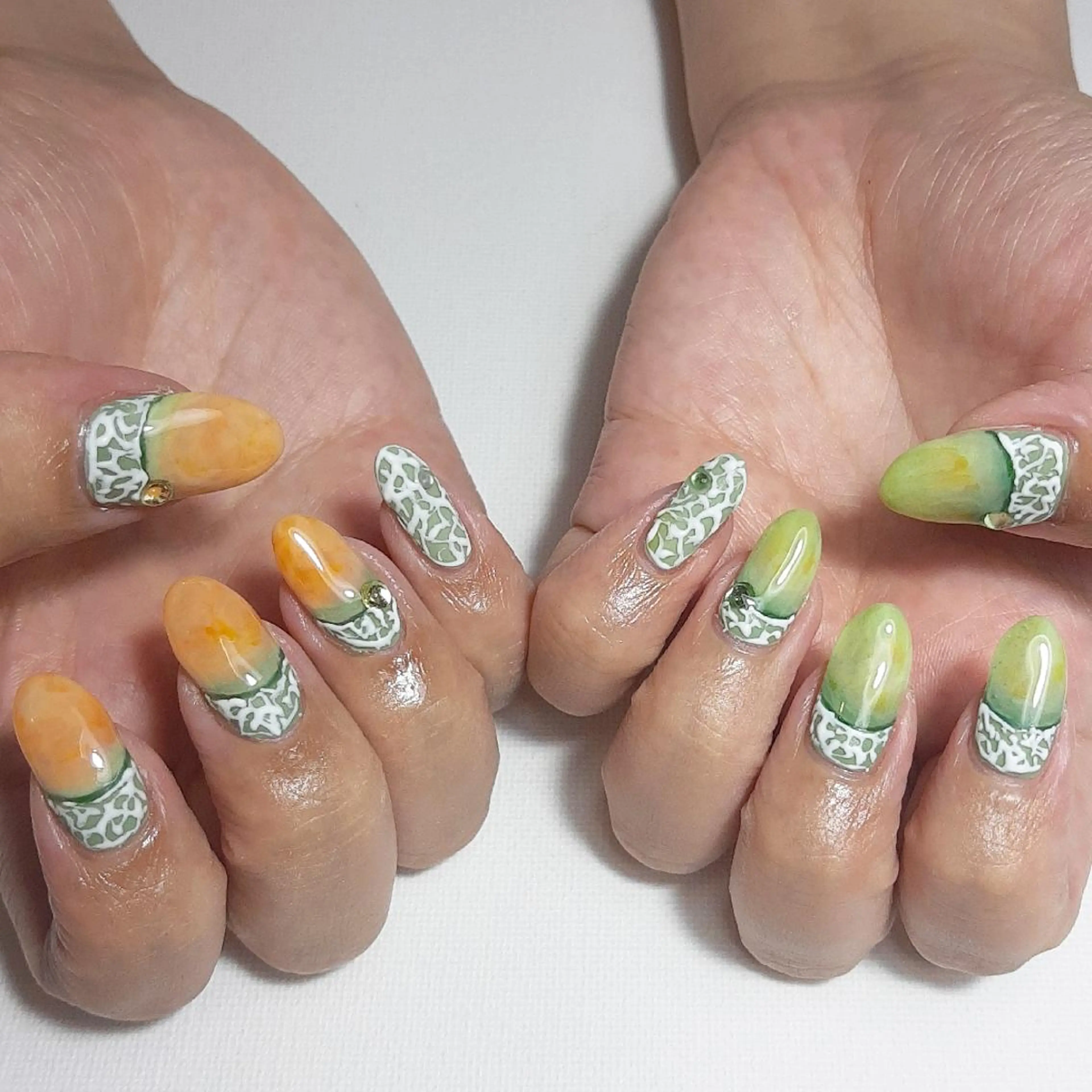 ネイル ジェルネイル 持ち込み ショートネイル 夏ネイル owlnail /持込みデザイン専門のネイルデザイン