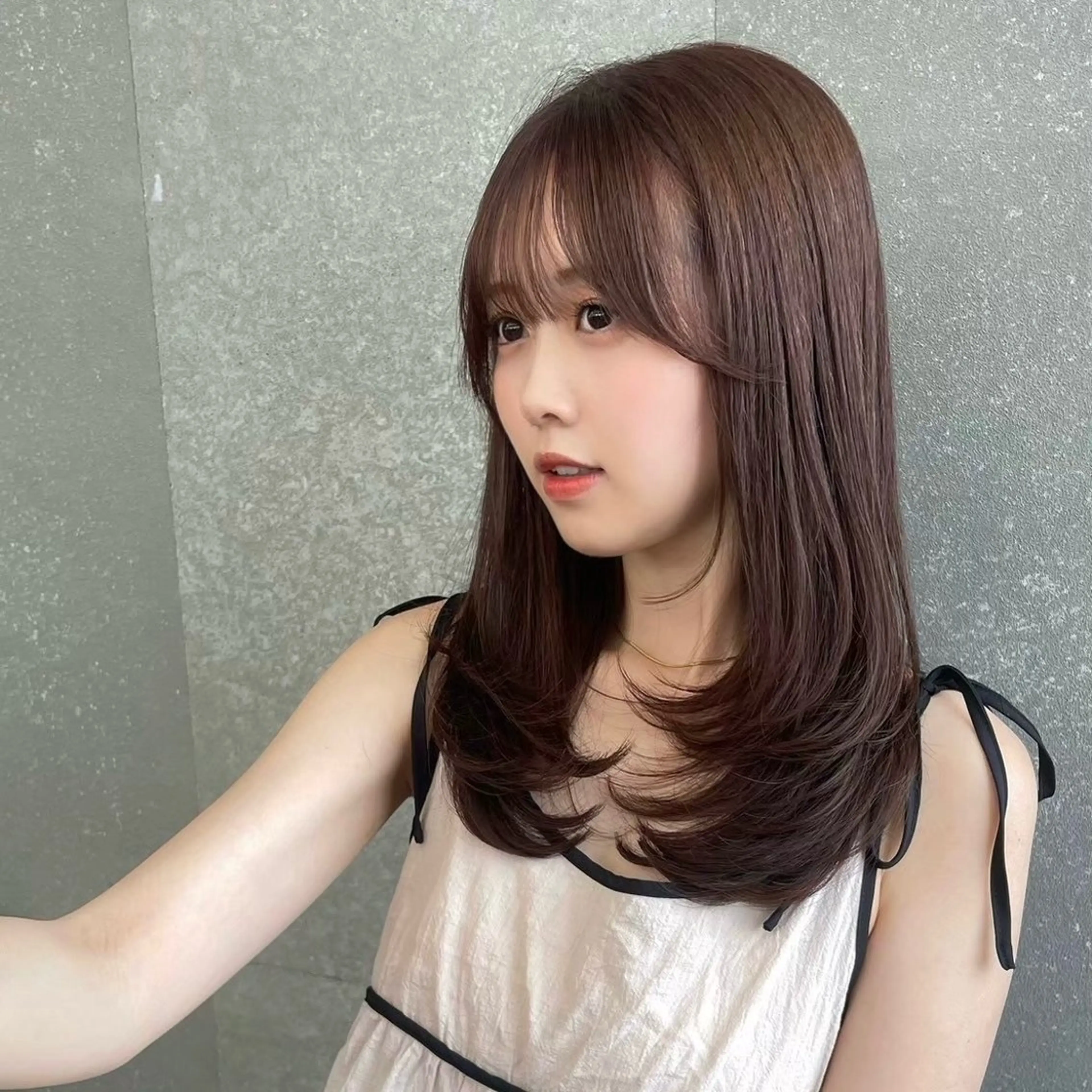 ミディアム カラー カット ヘアカラー トリートメント ウメダナオヤ/ くびれヘア✨のヘアスタイル