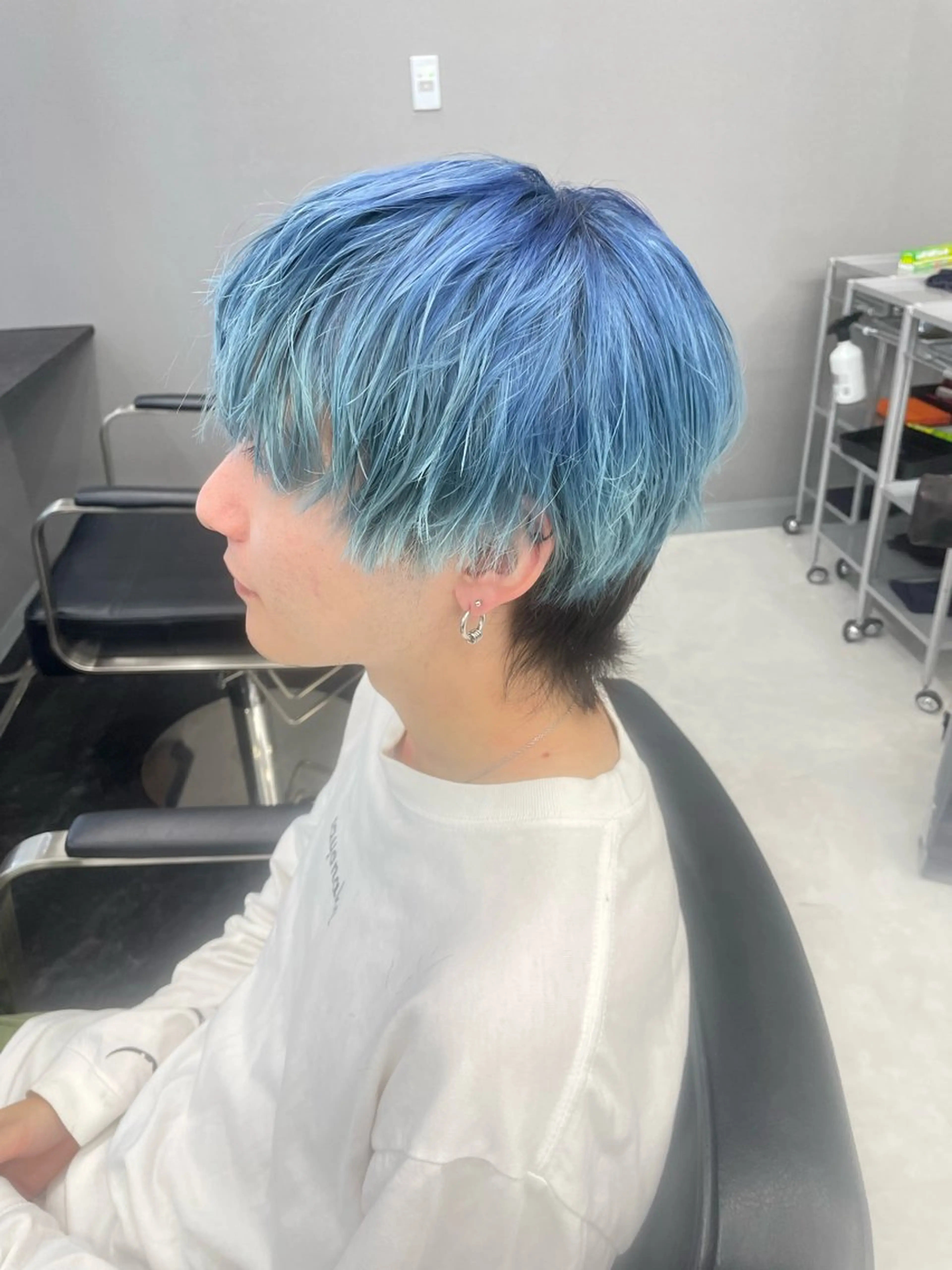 カラー メンズ メンズウルフ🐺♡ ブリーチ♡ヘアメ🎀のヘアスタイル