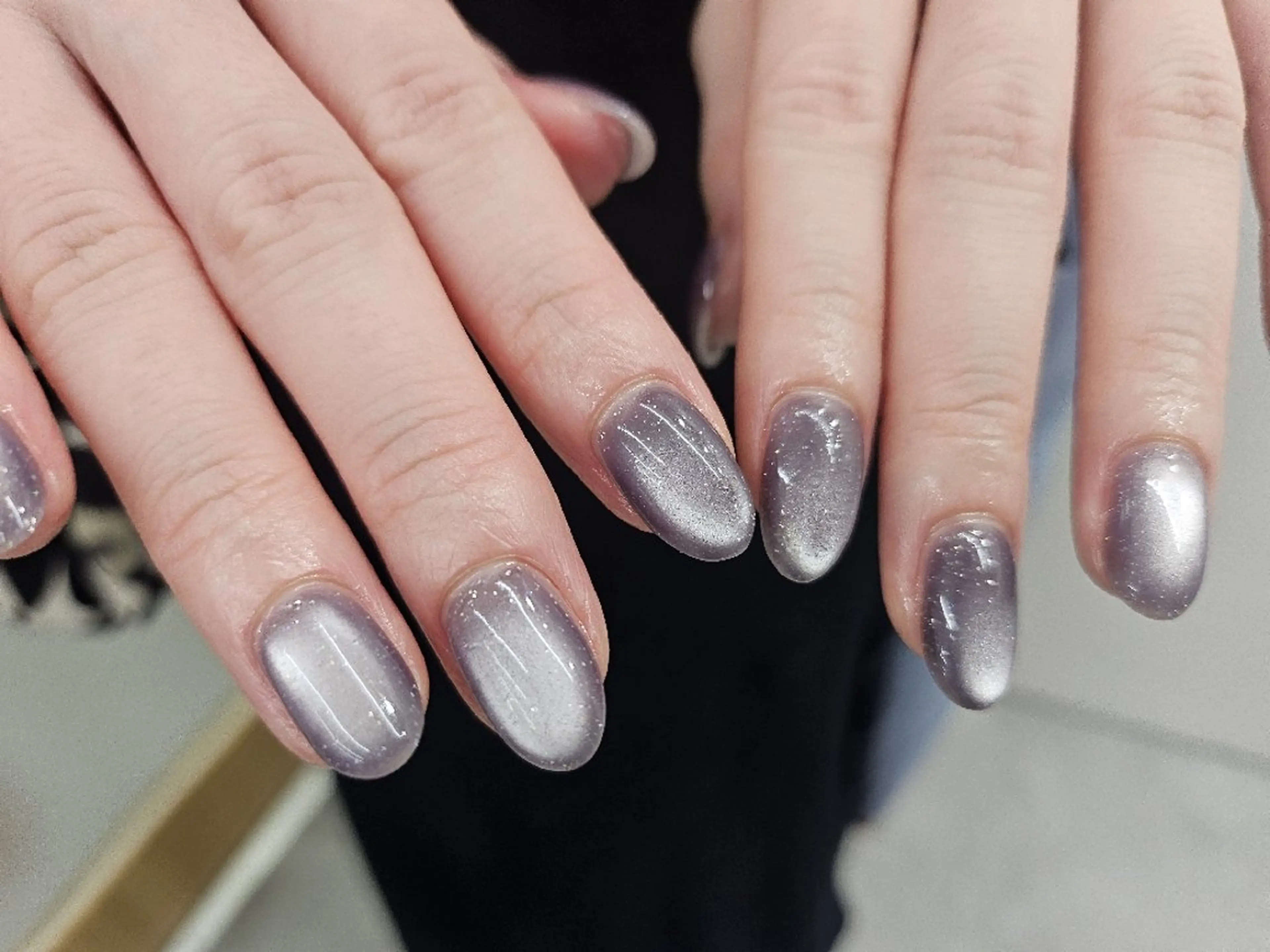 ネイル ジェルネイル マグネットネイル オフィスネイル パラジェル シンプルネイル ハンドネイル puku nail 🌼kazu🌼のネイルデザイン