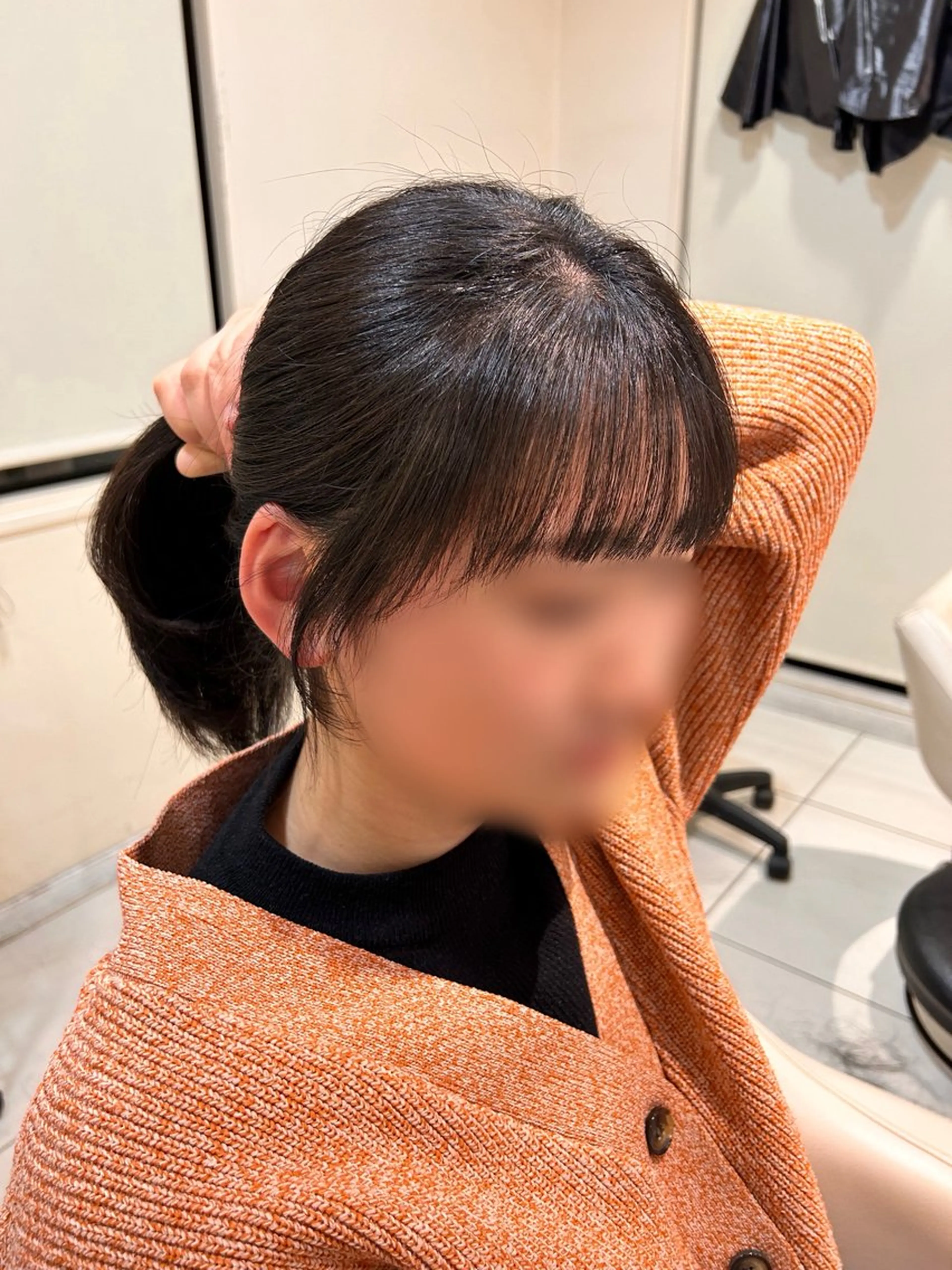 ミディアム 生活が楽になる縮毛/ ブリーチなしレッドのヘアスタイル