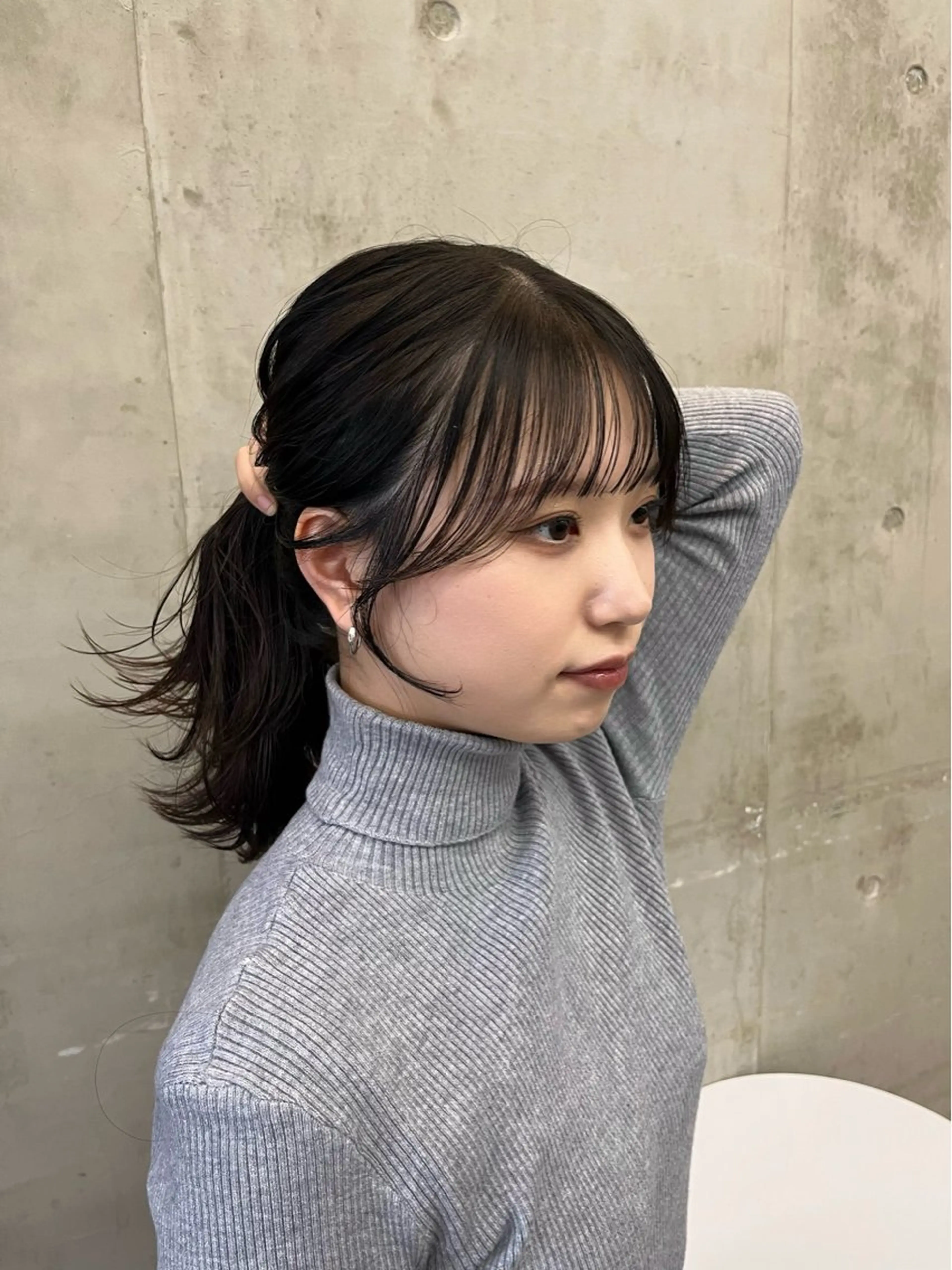 セミロング カラー 顔周りカット 韓国風ヘア 似合わせカット カット SALT WATER所属・🤎𝐌𝐚𝐨⌇ お悩み解決美容師🤎のヘアスタイル