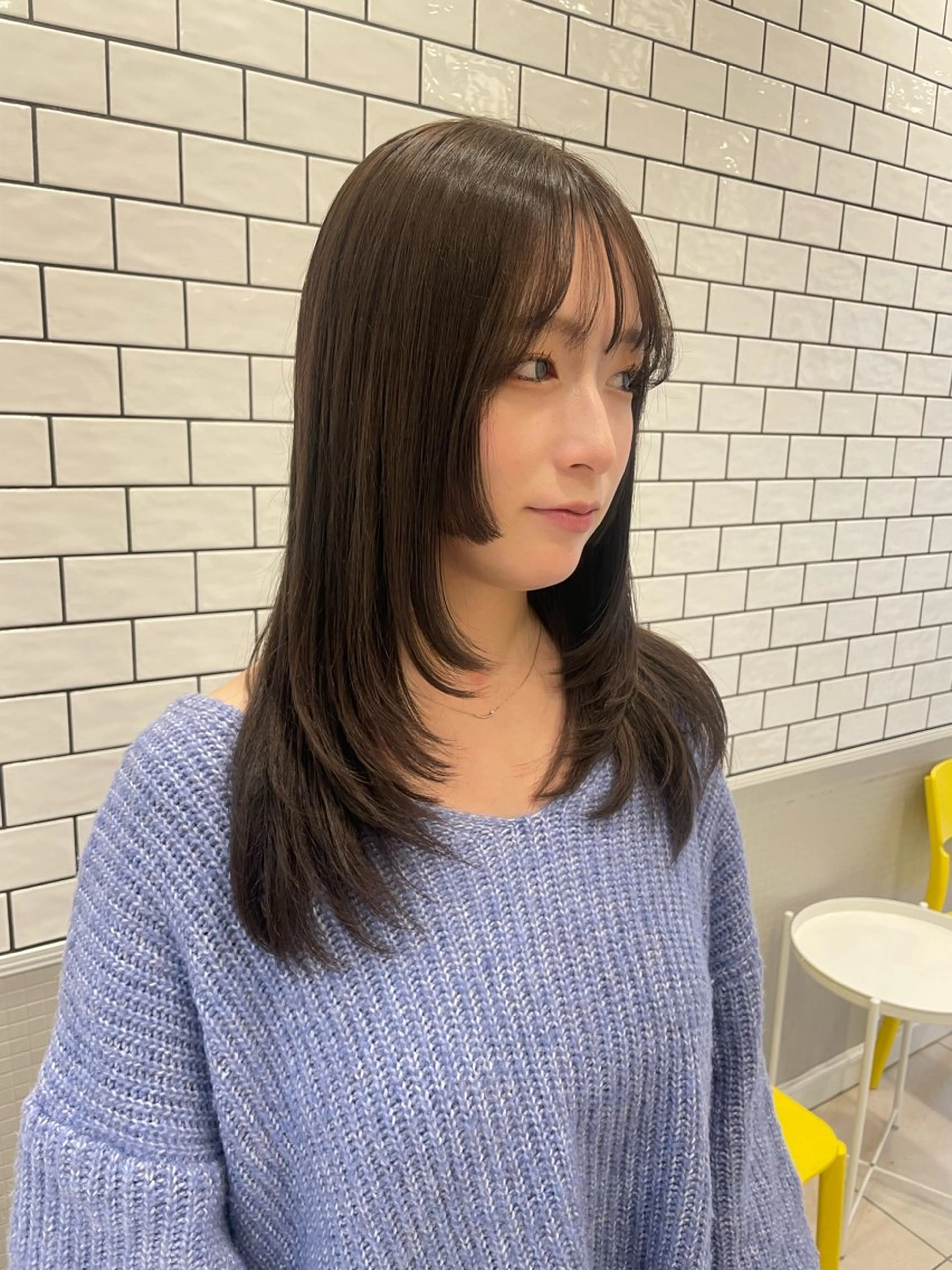 ロング MIFA レイヤー／パーマのヘアスタイル