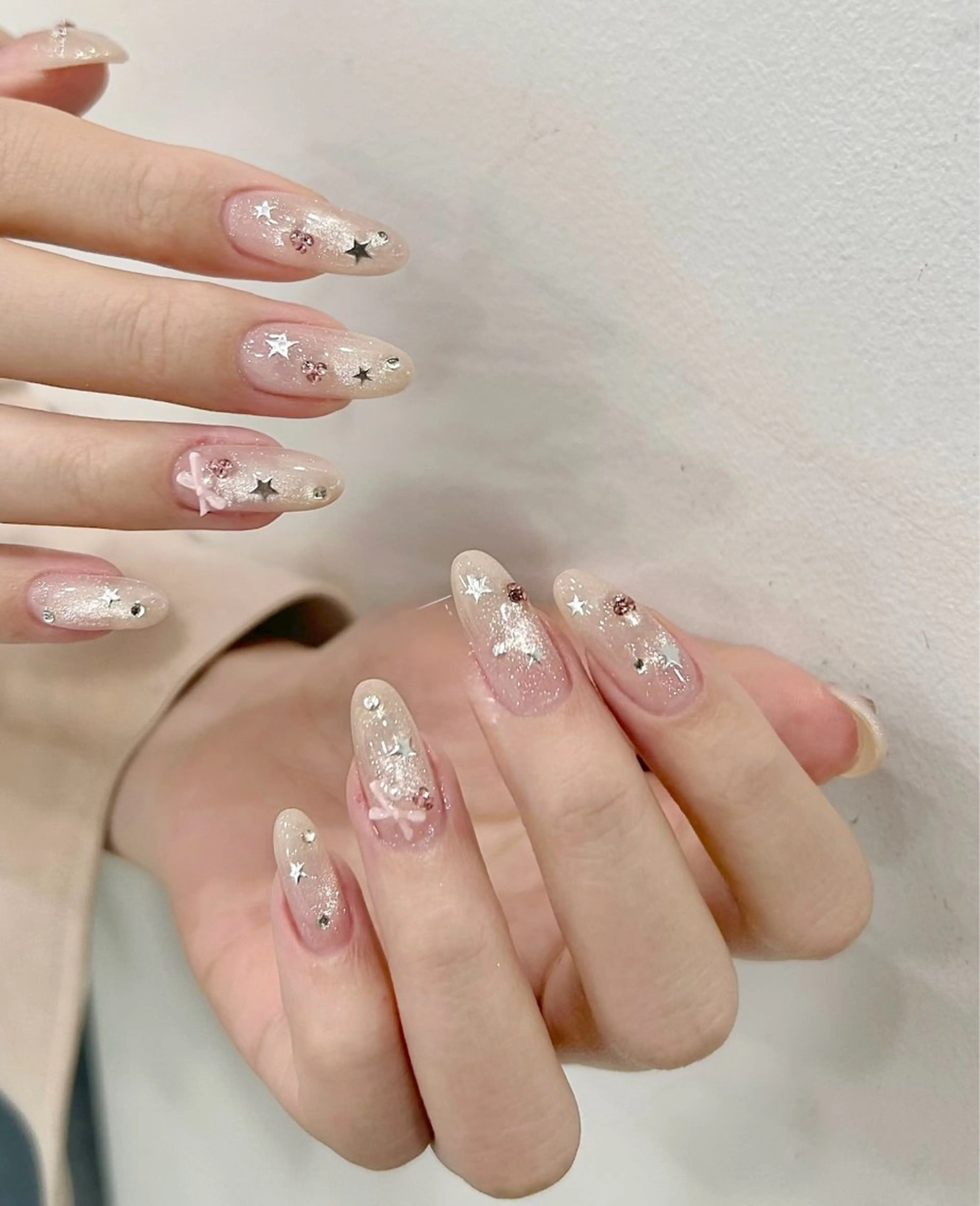 ネイル べっ甲ネイル チークネイル 成人式 長さ出し フラッシュネイル ハンドネイル ハンドケア For you. Nail Salonのネイルデザイン