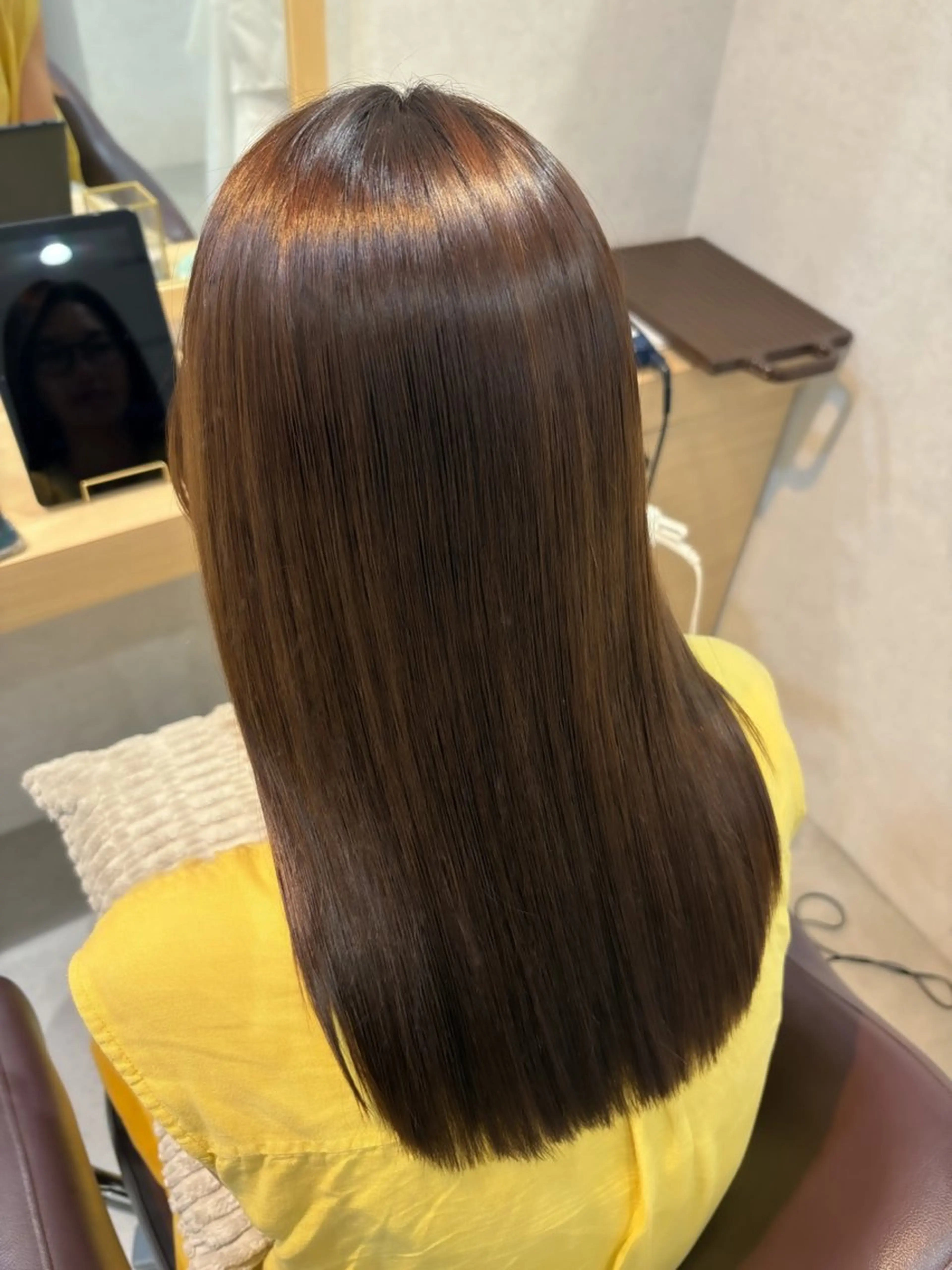 セミロング 縮毛矯正 カット 縮毛矯正 トリートメント ブラウンカラー 🫧tomoka🫧のヘアスタイル