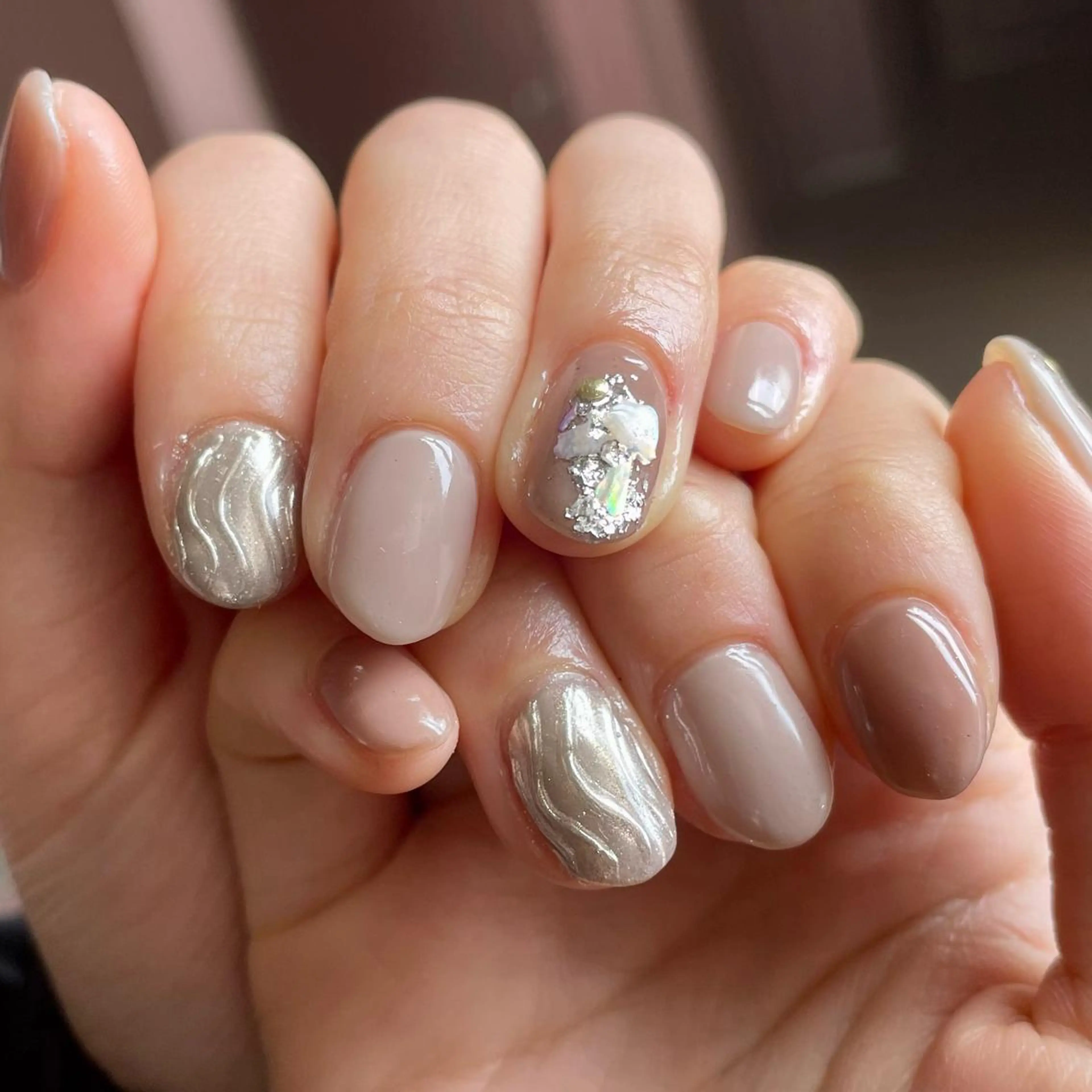 ネイル ミラーネイル 奥園 良恵のネイルデザイン