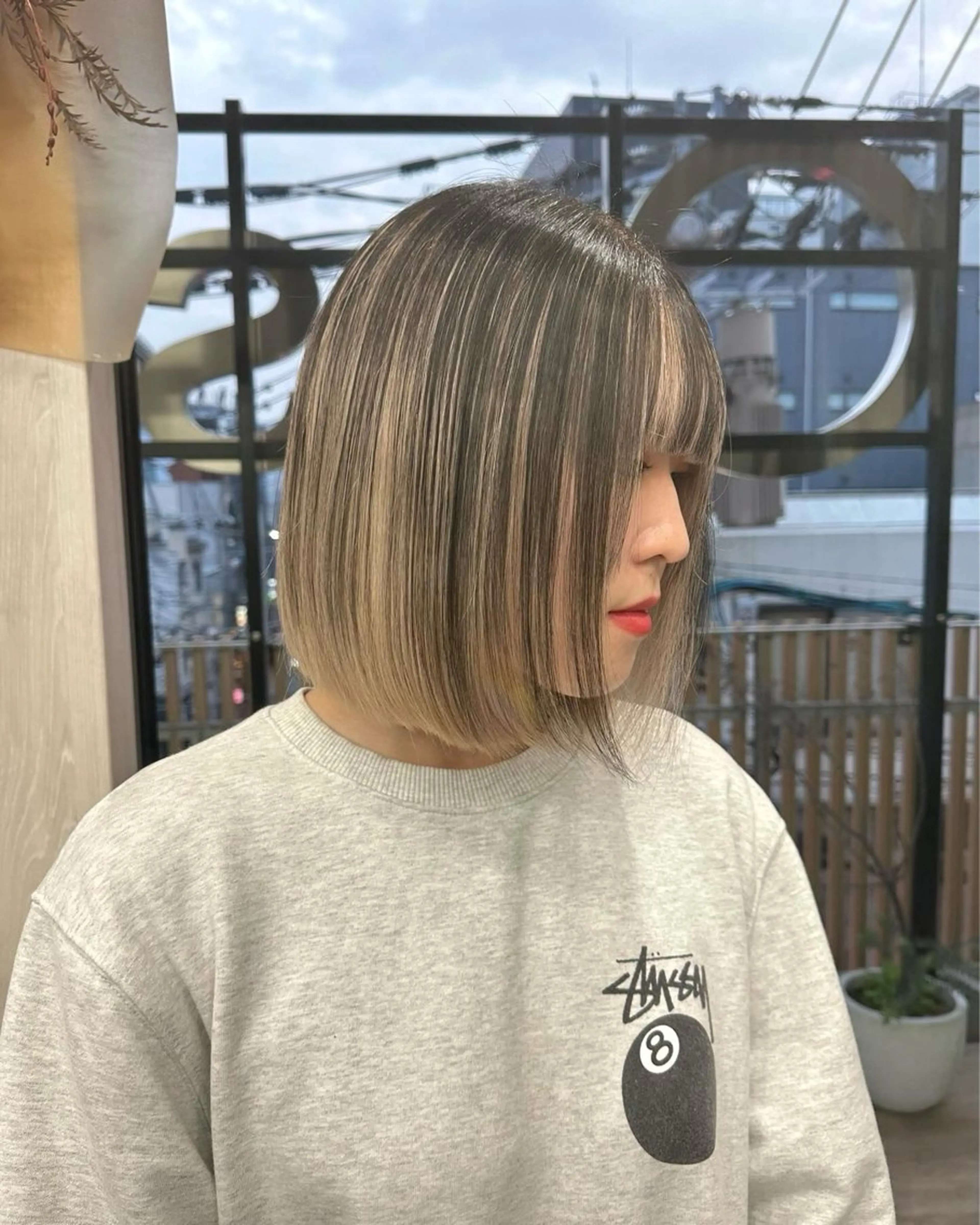 ショート カラー ヘアカラー トリートメント 佃 優音のヘアスタイル