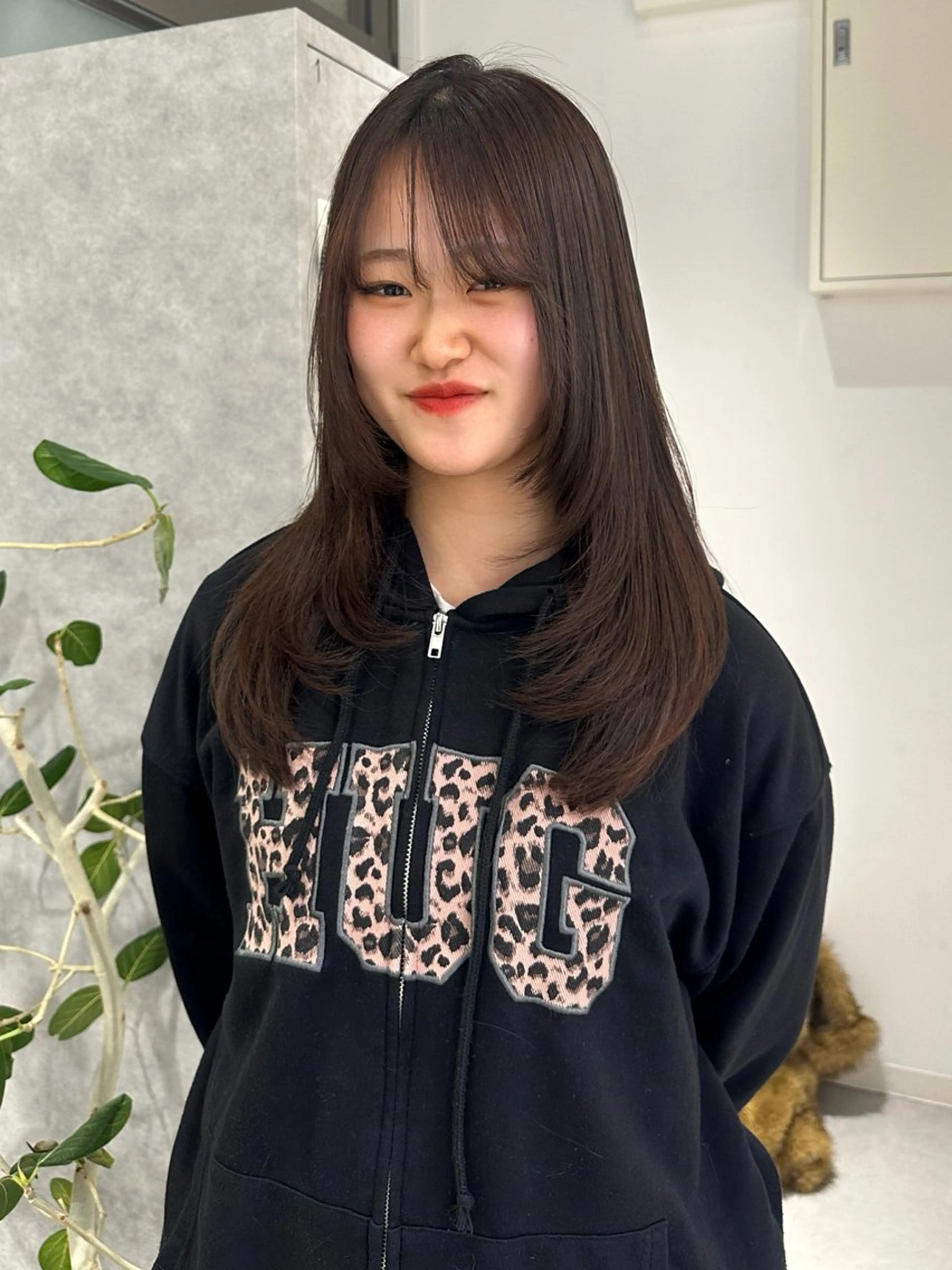 セミロング レイヤーカット 韓国ヘア/レイヤー/ sara 🎀のヘアスタイル