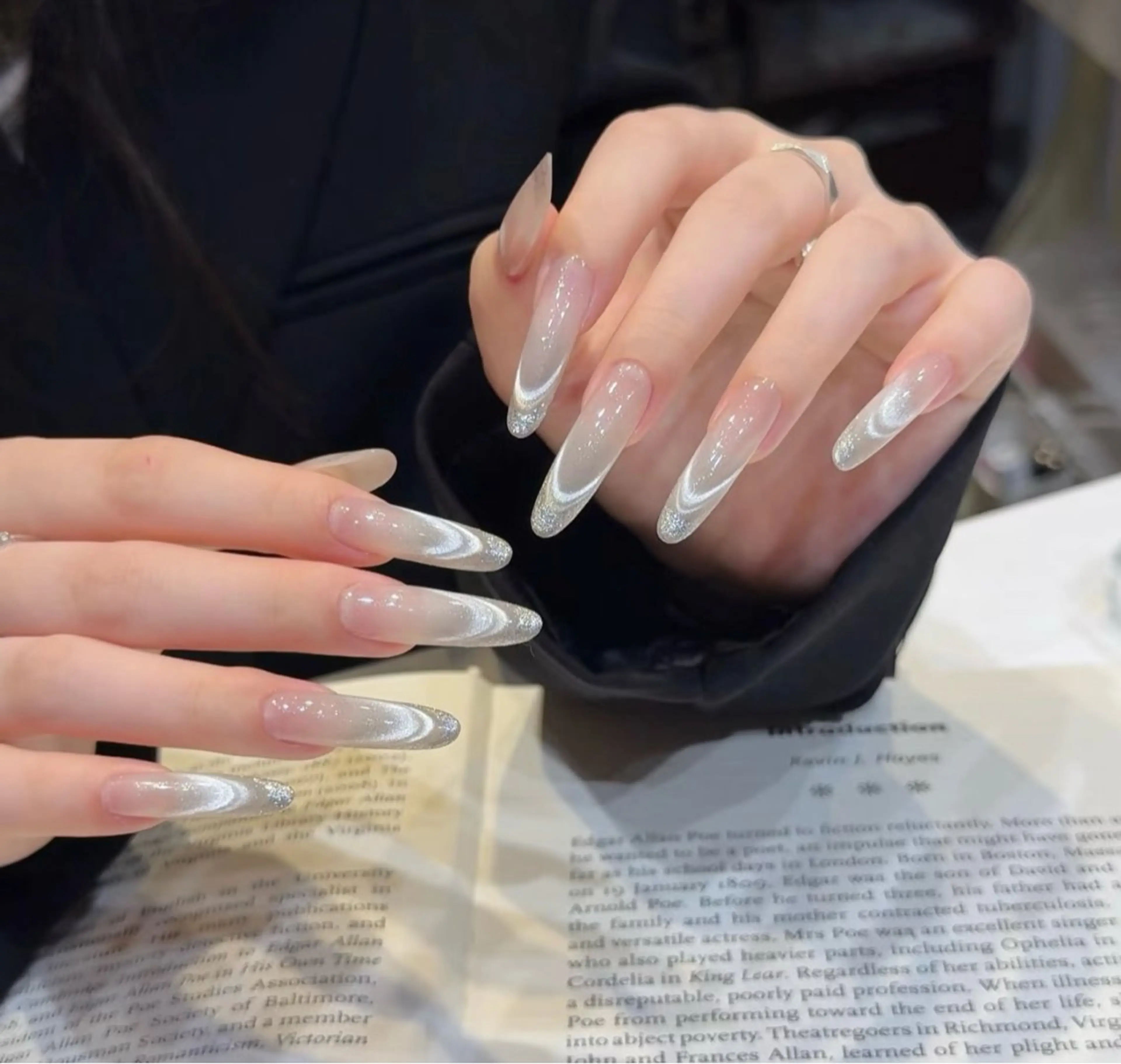 ネイル フレンチネイル マグネットネイル マグネットフレンチ ネイルチップ ハンドネイル Unicorn Nail原宿表参道のネイルデザイン