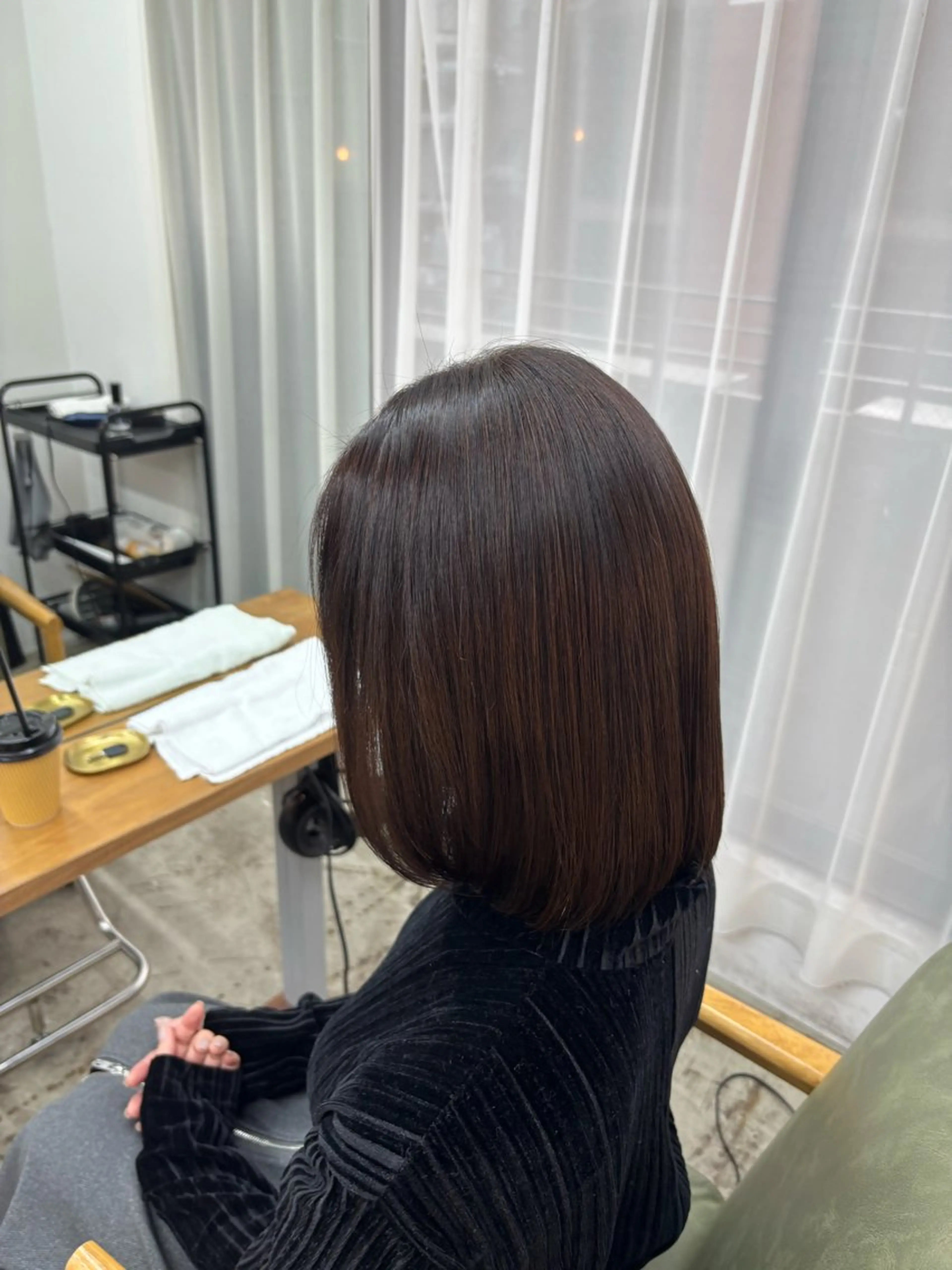 ミディアム 髪質改善 トリートメント ナナ/大阪心斎橋/ レイヤーカットのヘアスタイル