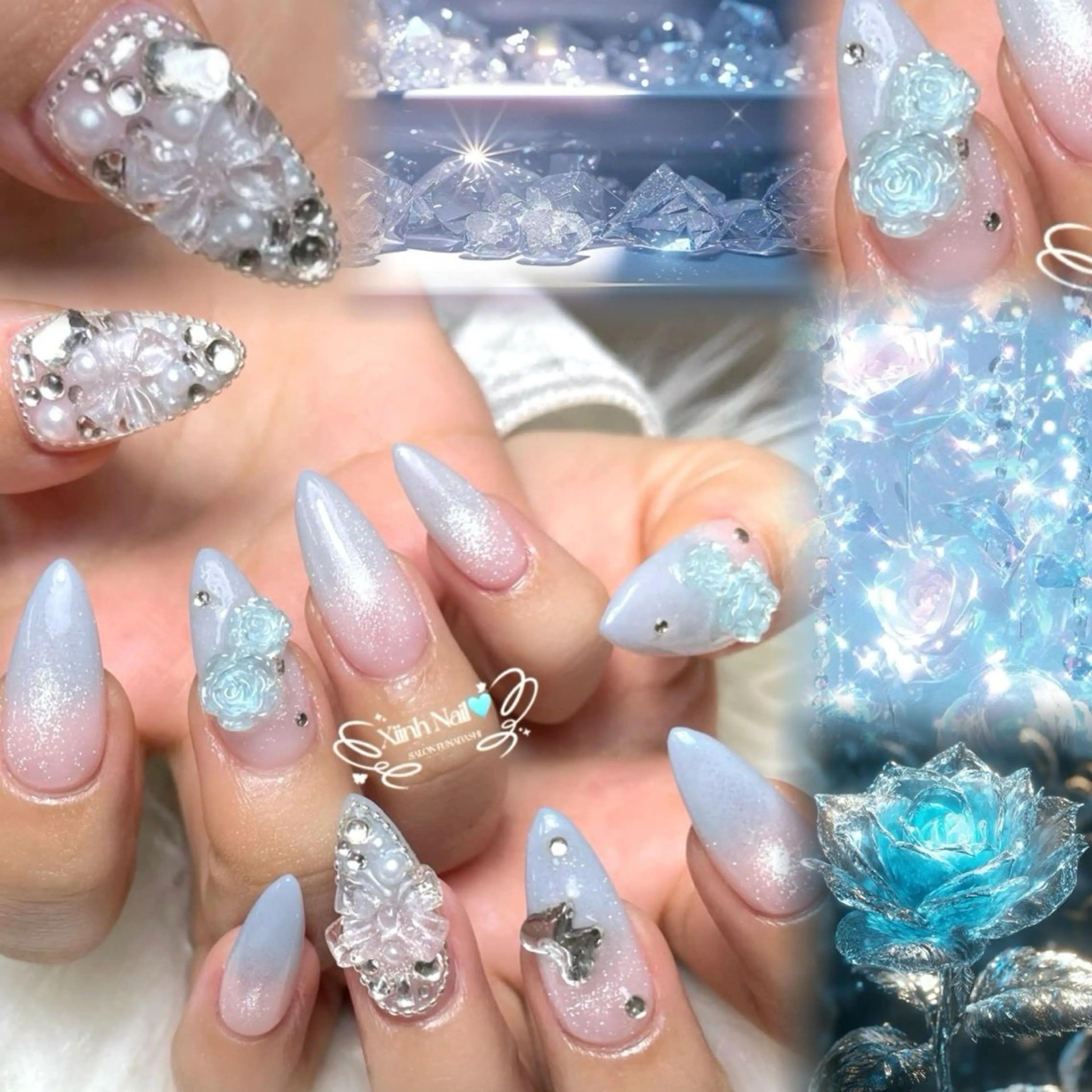 ネイル チークネイル 桜ネイル 長さ出し フットネイル ジェルネイル ハンドネイル XIINH NAIL SALONのネイルデザイン