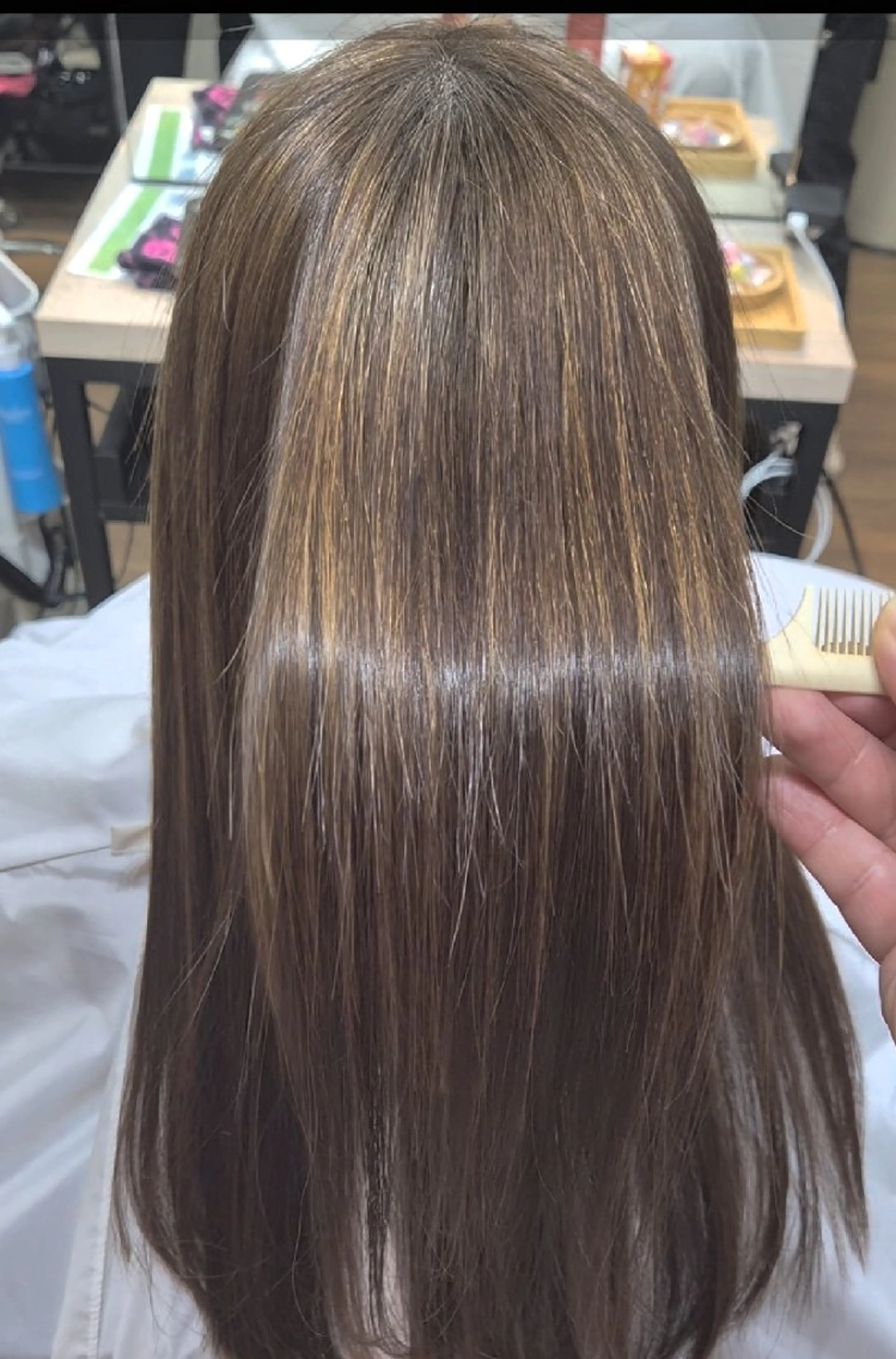 ロング 艶カラー◎矯正⭐髪診 断#天王寺区@山本
のヘアスタイル