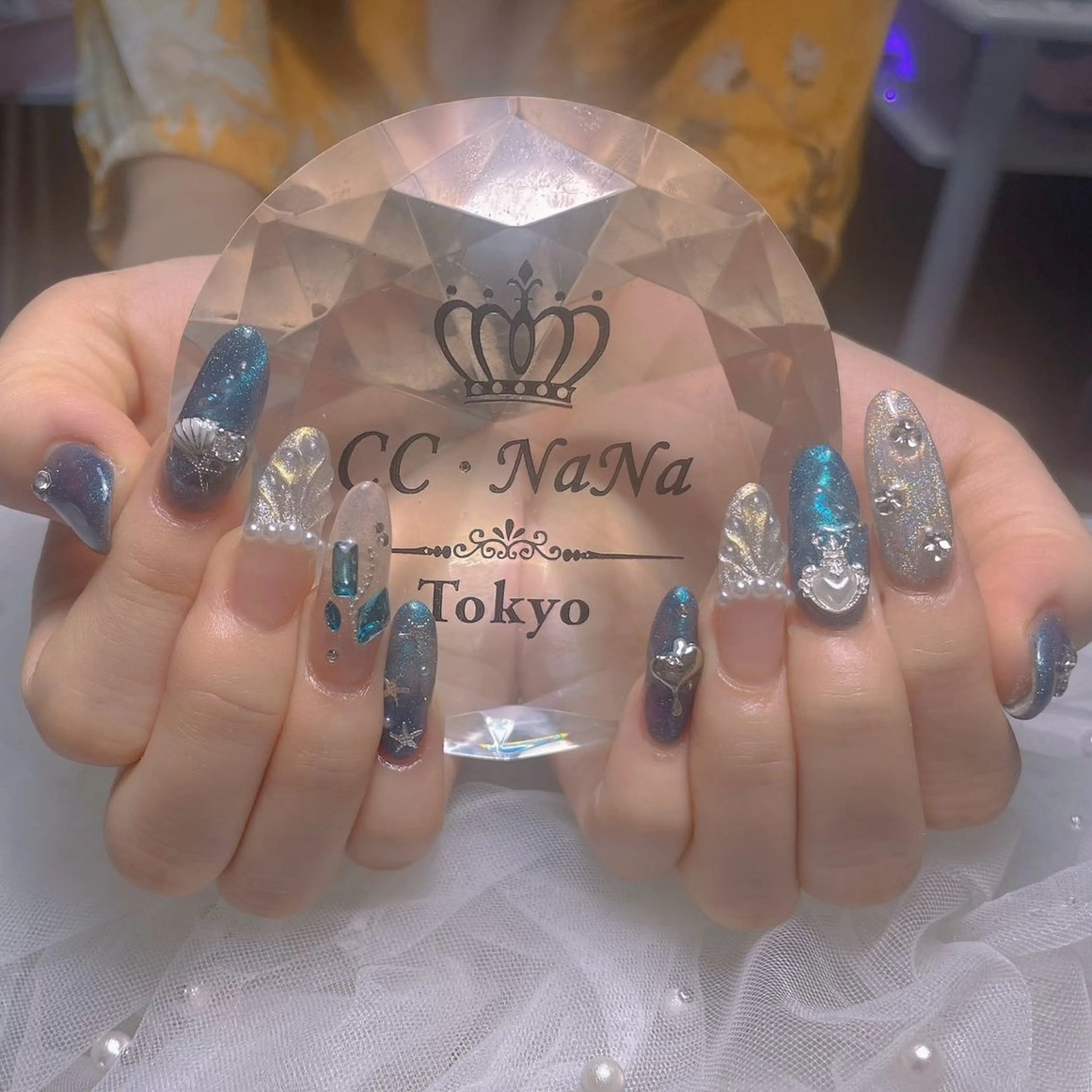 ネイル ハンドネイル 💎CC・NaNa 韓国風ネイル🌙Cのネイルデザイン