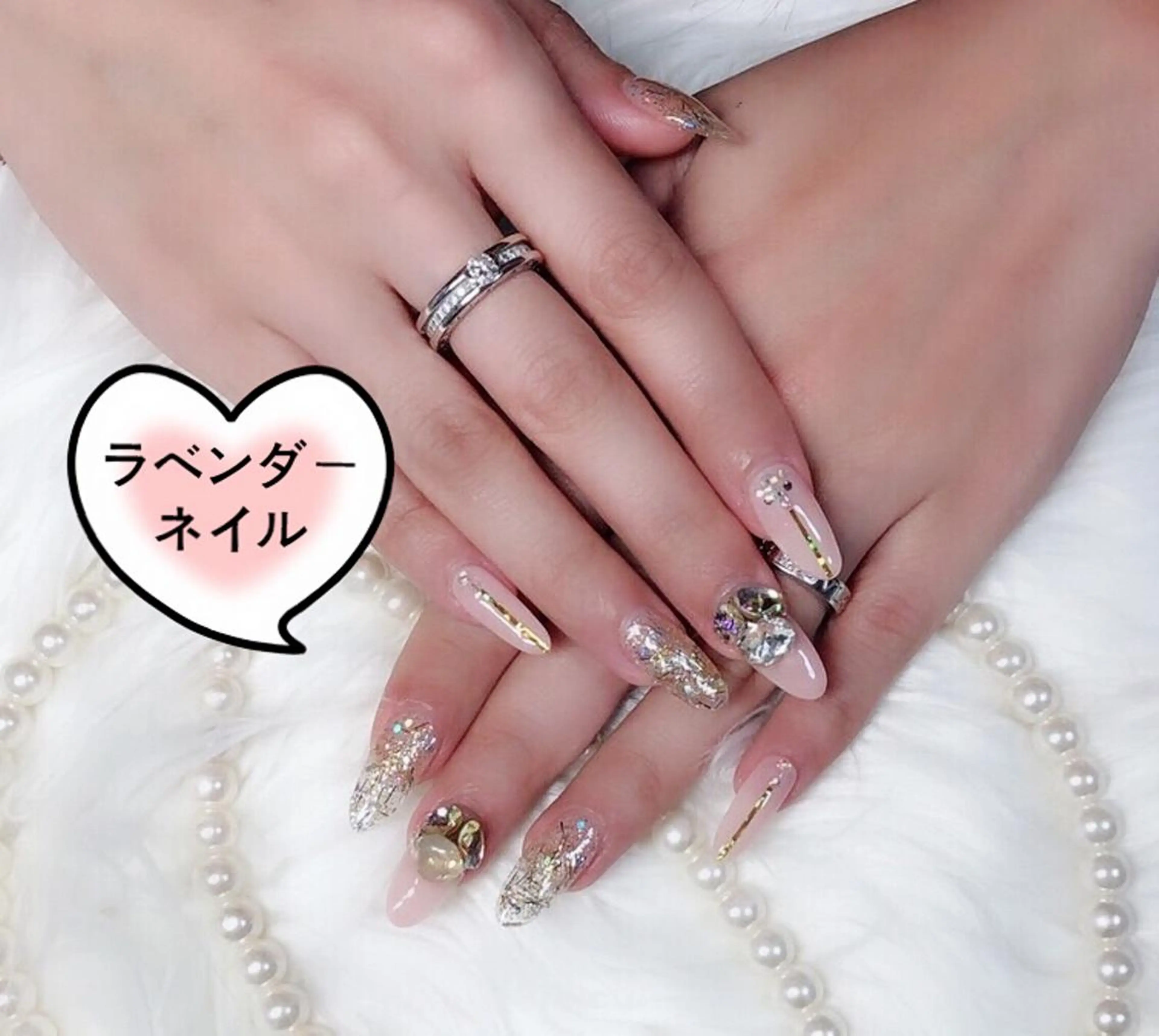 ネイル ラベンダー💖日暮里 ルル💖ネイルのネイルデザイン