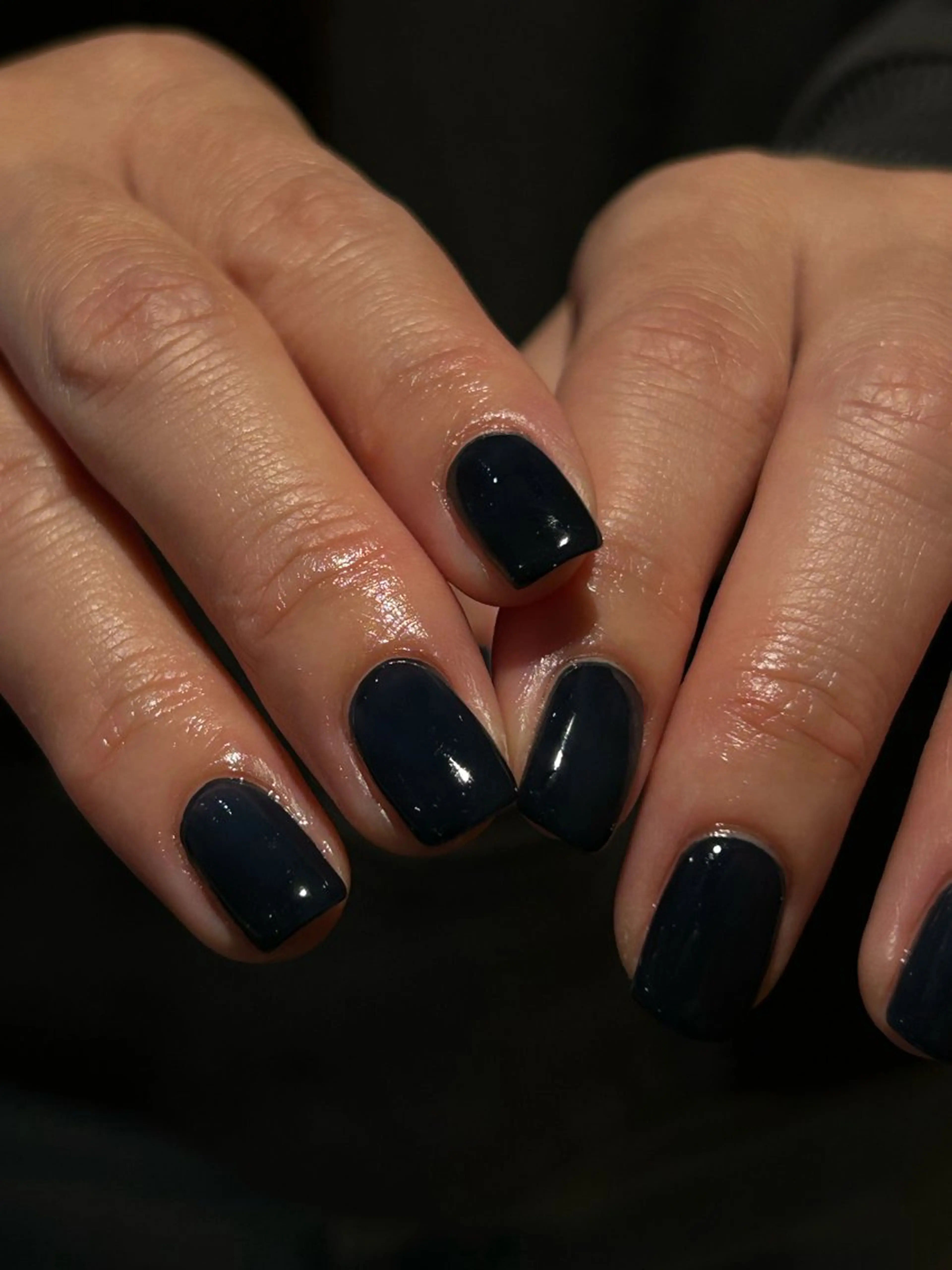 ネイル ネイビー ワンカラーネイル 冬ネイル ハンドネイル nao .のネイルデザイン