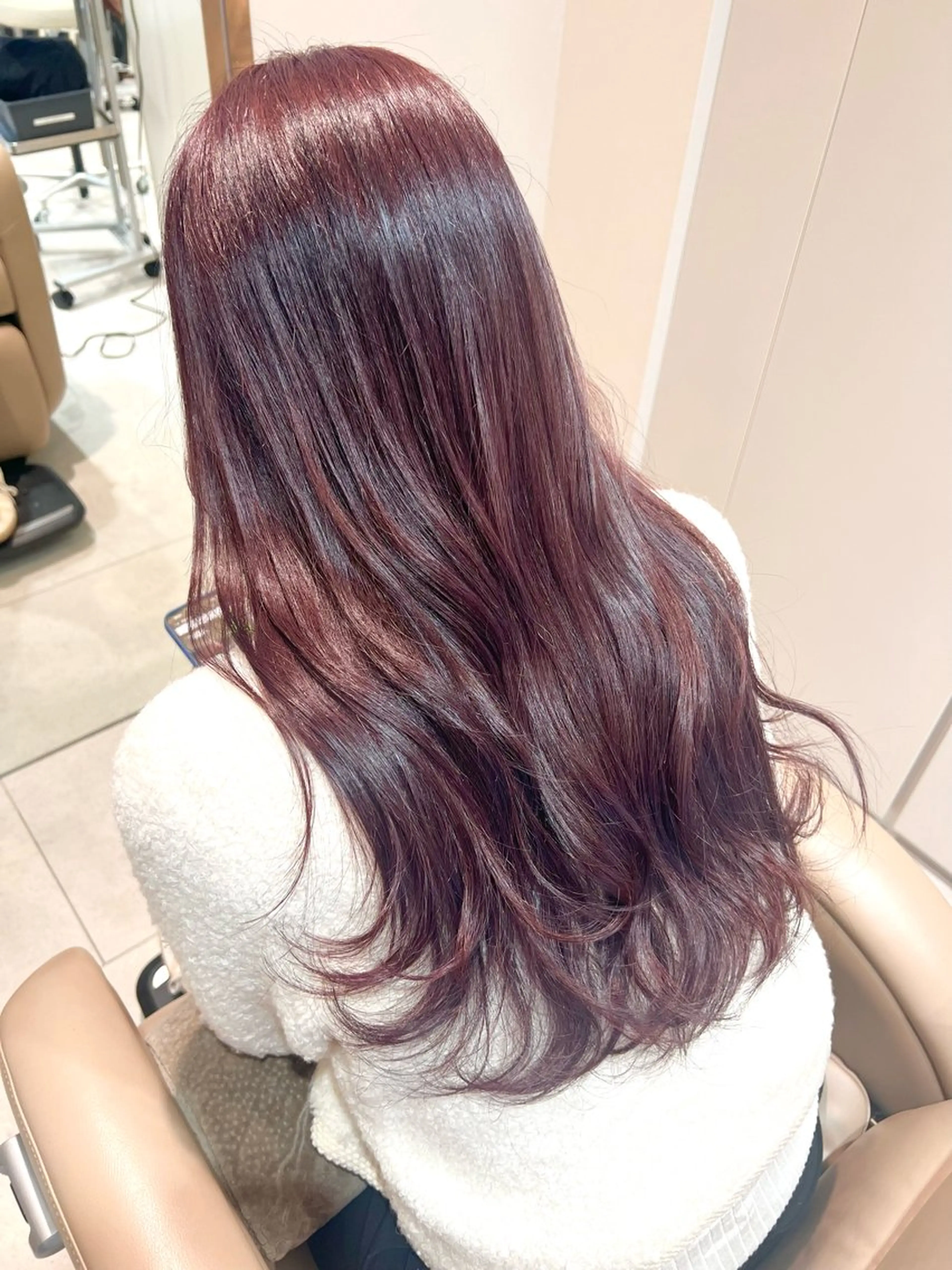 ロング カラー ヘアカラー トリートメント 酸性ストレート/ブリ ーチなし/中村 匠のヘアスタイル